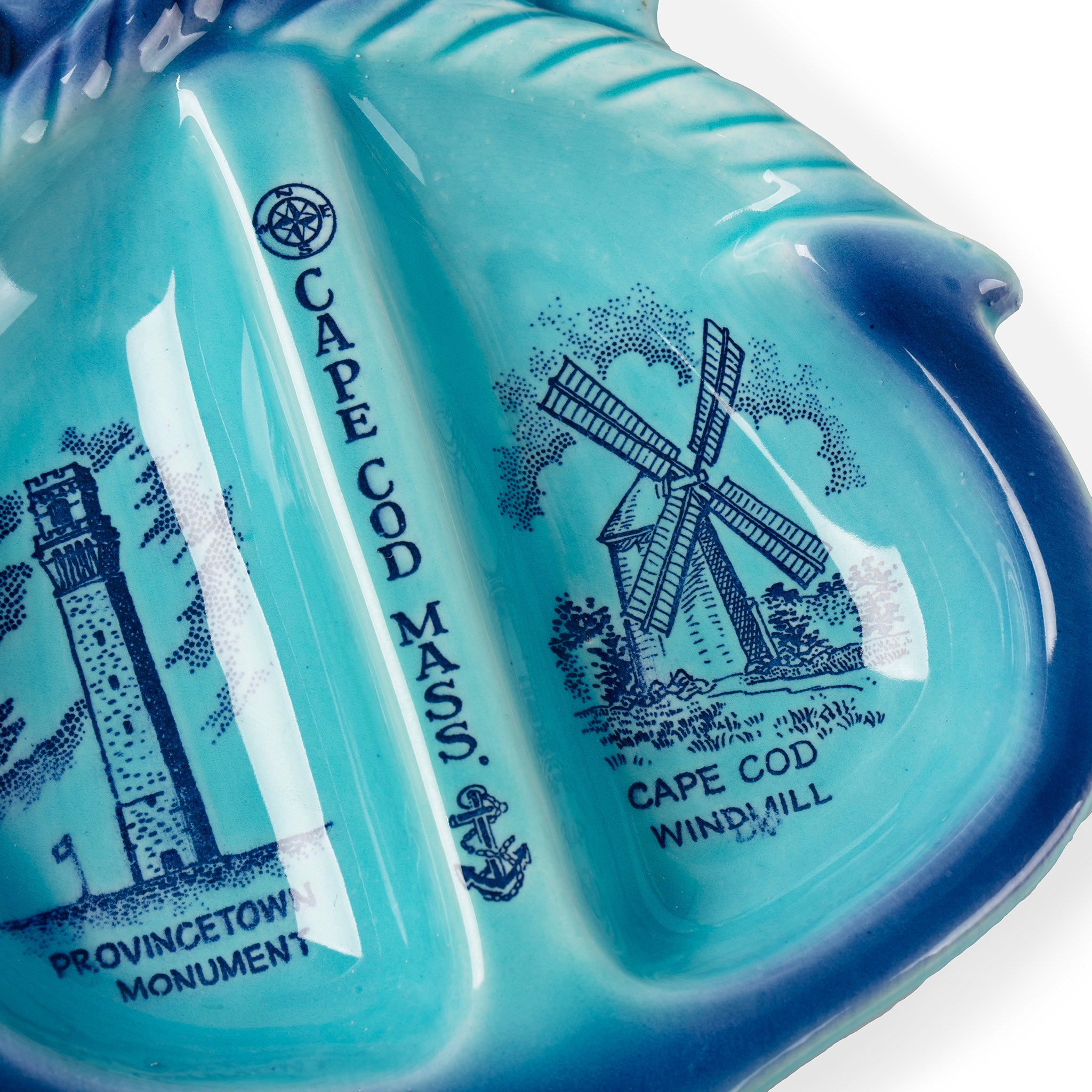 Vintage Cape Cod Nautical Anchor Ceramic Ashtray / Trinket Dish