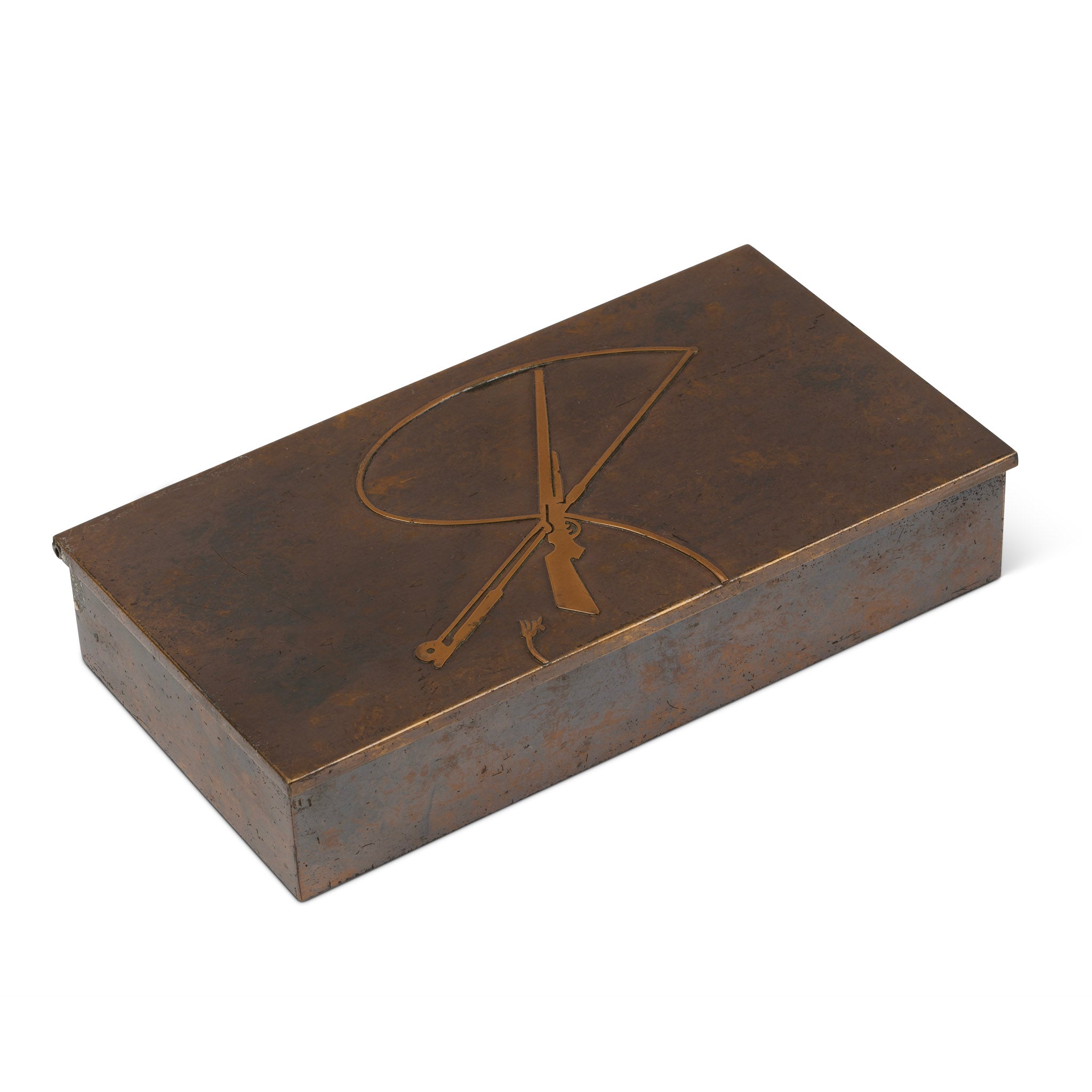 Silver Crest Bronze Field & Stream Cigarette Box