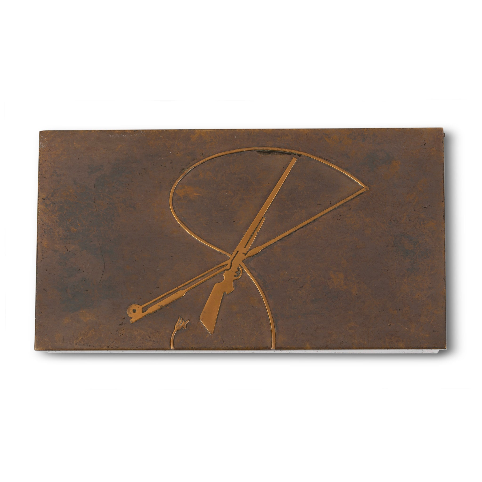 Silver Crest Bronze Field & Stream Cigarette Box
