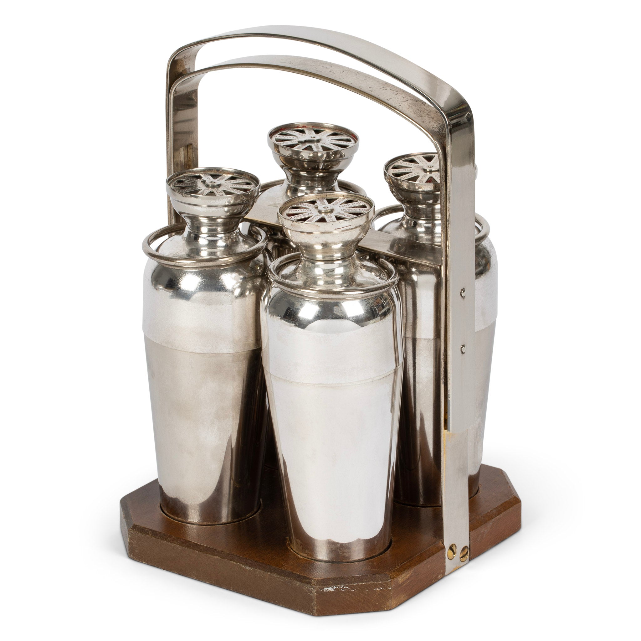 Art Deco Napier Foursome Silver Cocktail Shaker Set