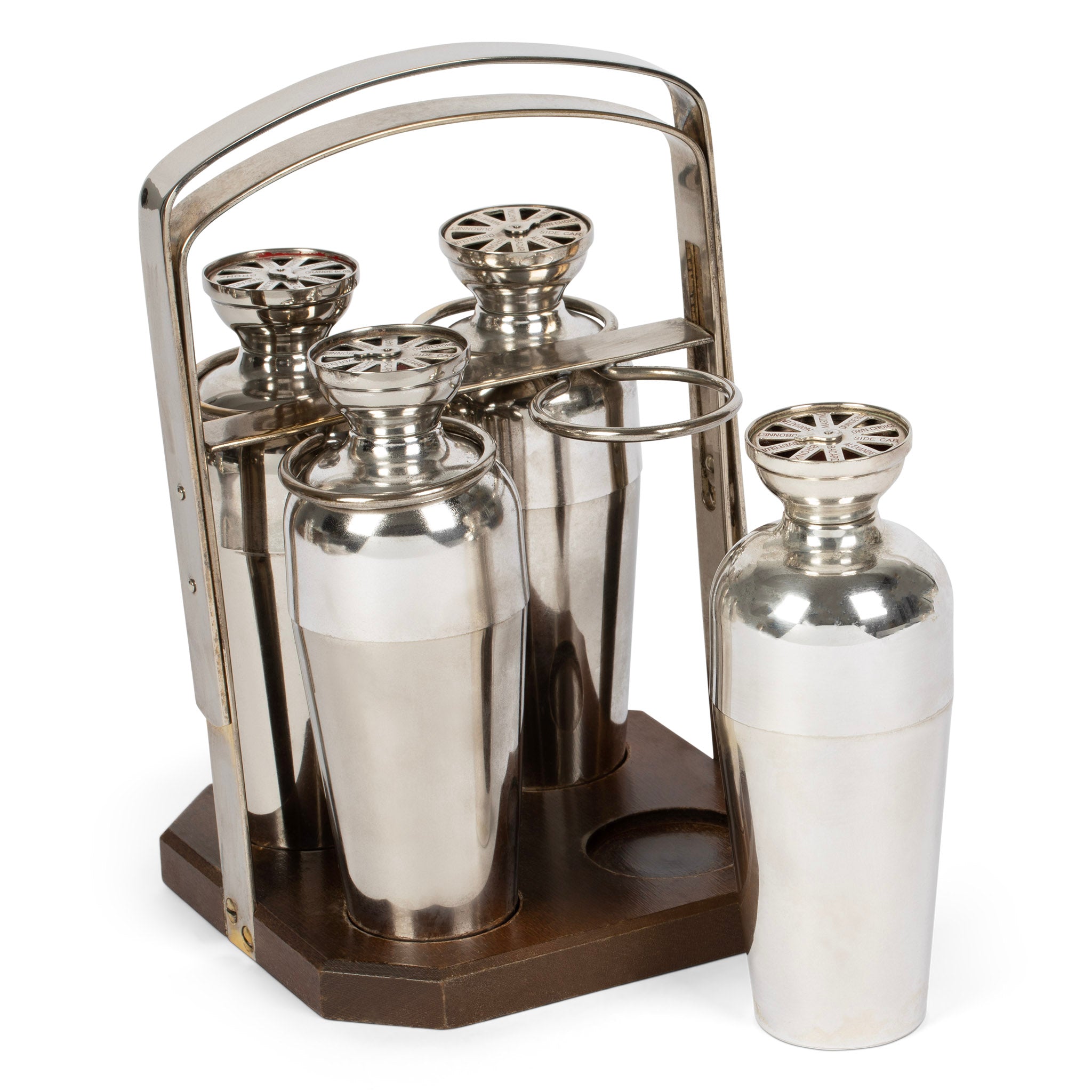 Art Deco Napier Foursome Silver Cocktail Shaker Set