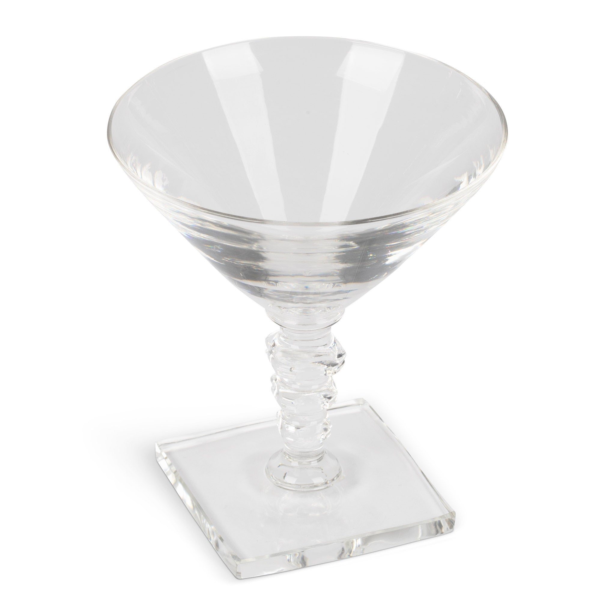 Art Deco Hawkes Crystal Martini Glass