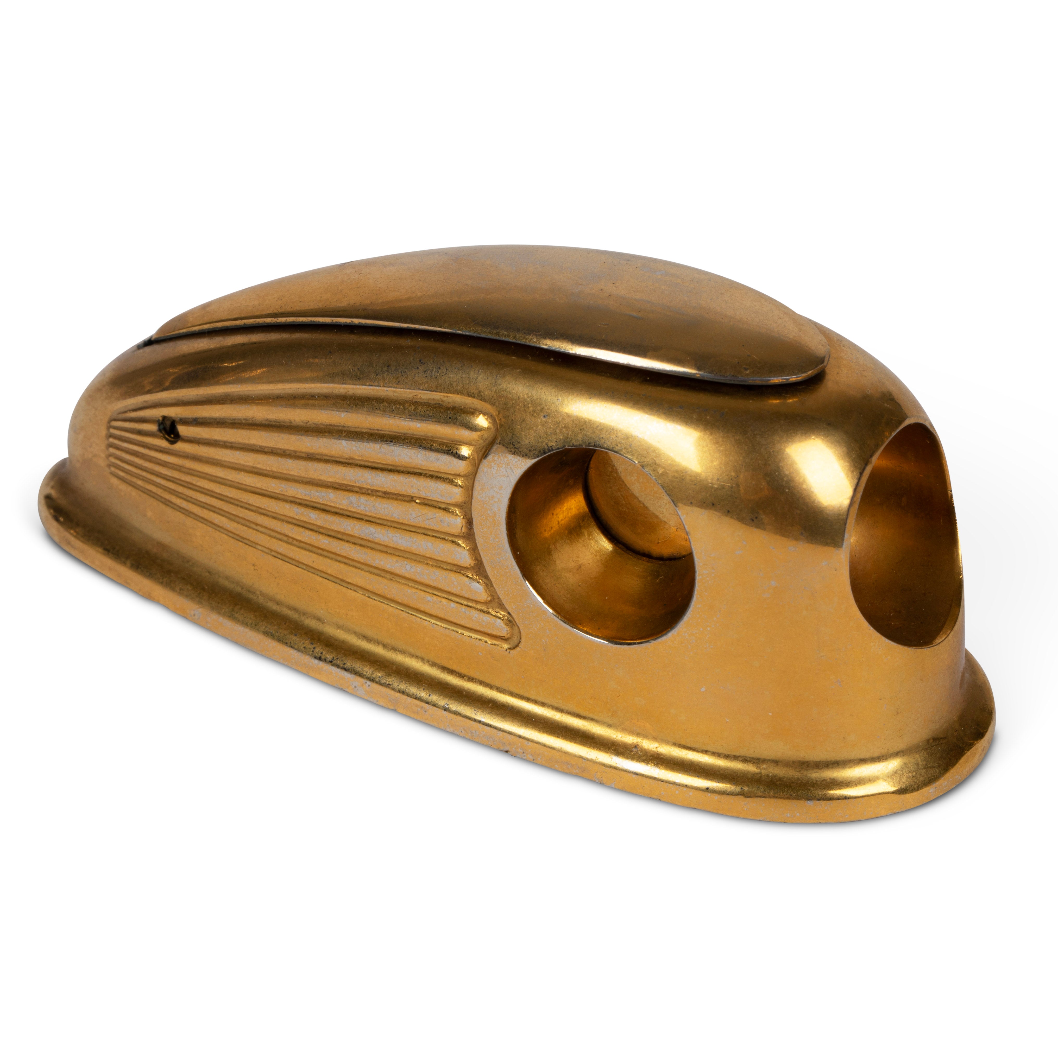 Streamline Gold Art Deco Cigar Cutter