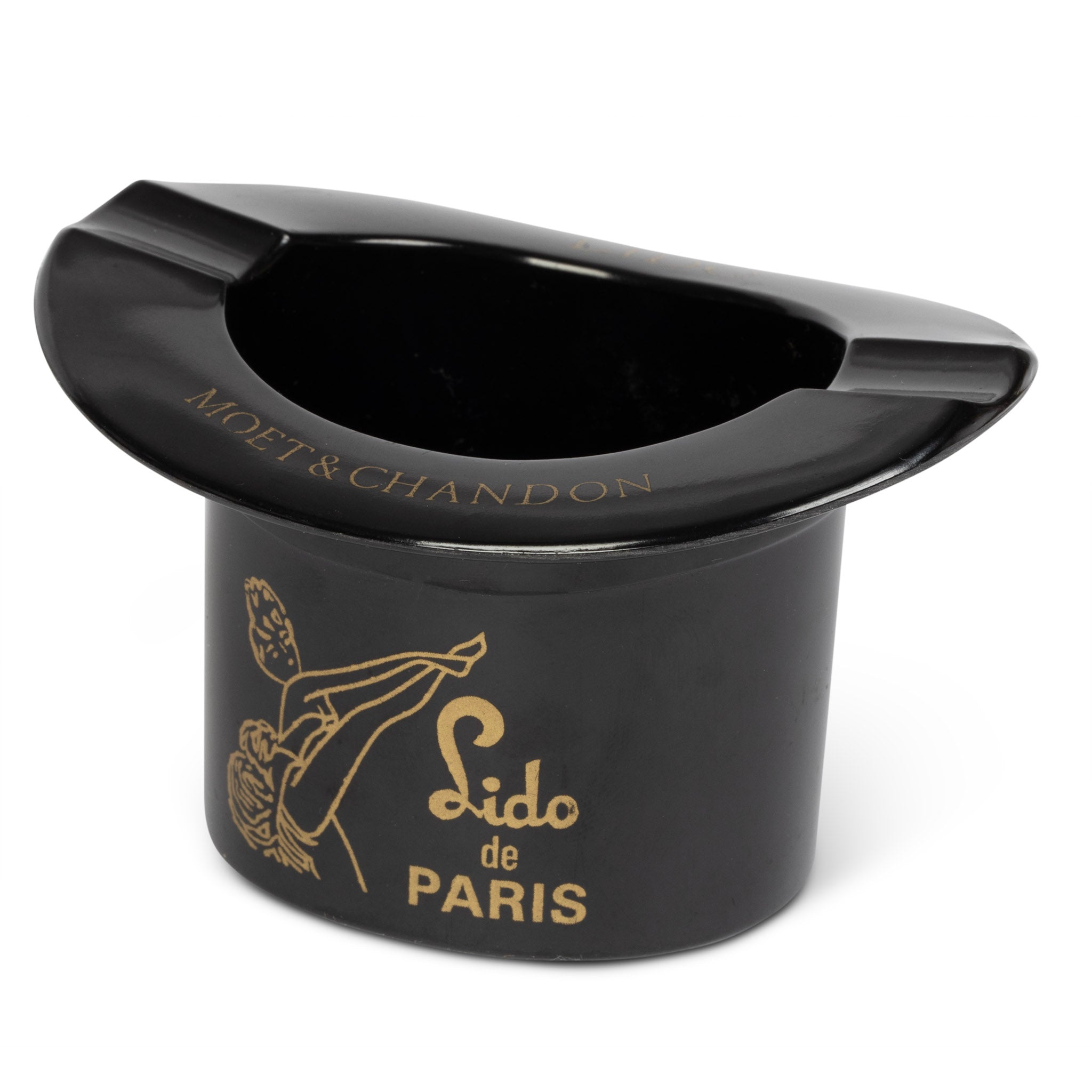 Midcentury Lido de Paris Black Top Hap Ashtray