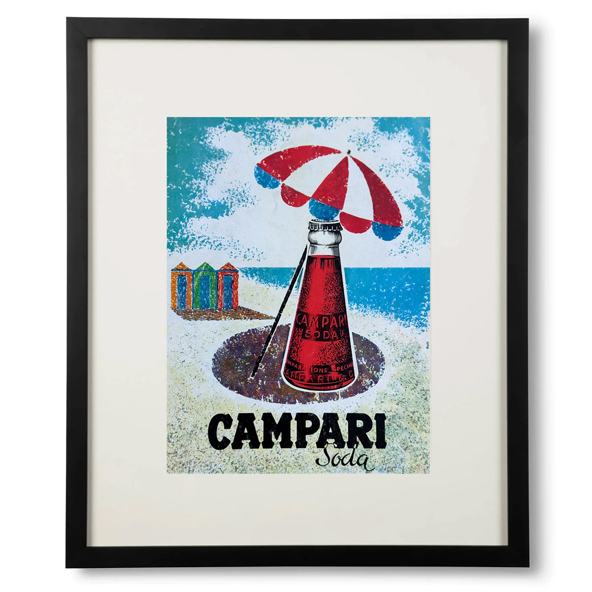 Framed Campari Soda Print Advertisement