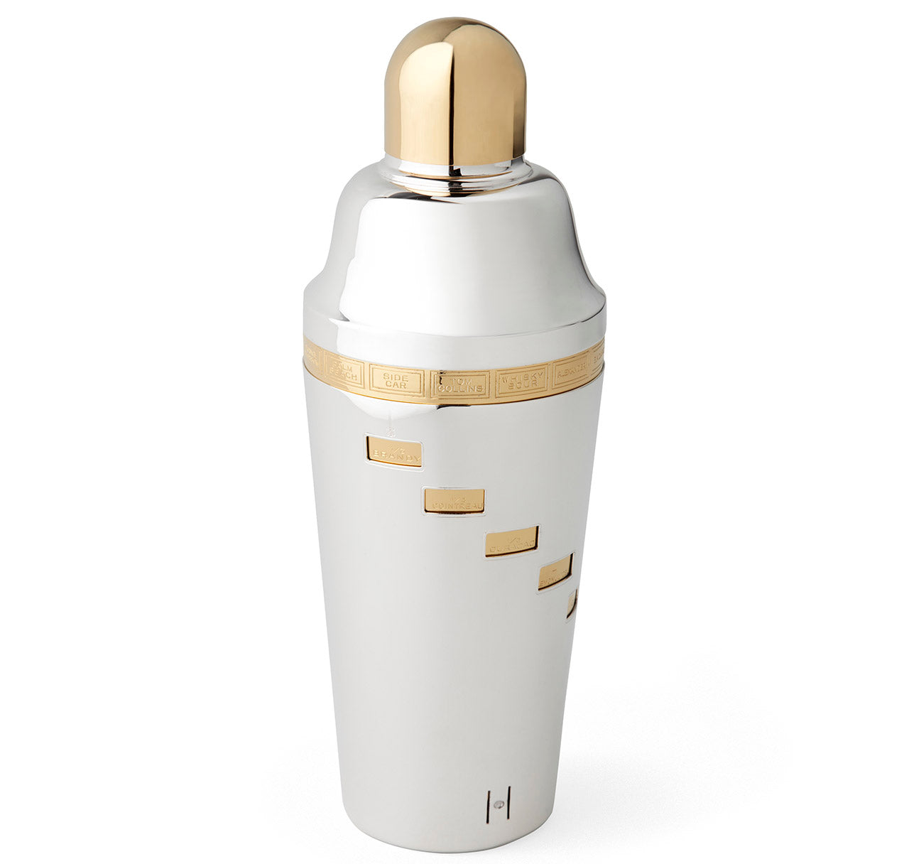 Napier "Tells You How" Two-Tone Cocktail Shaker – Silver & Gilt Dial