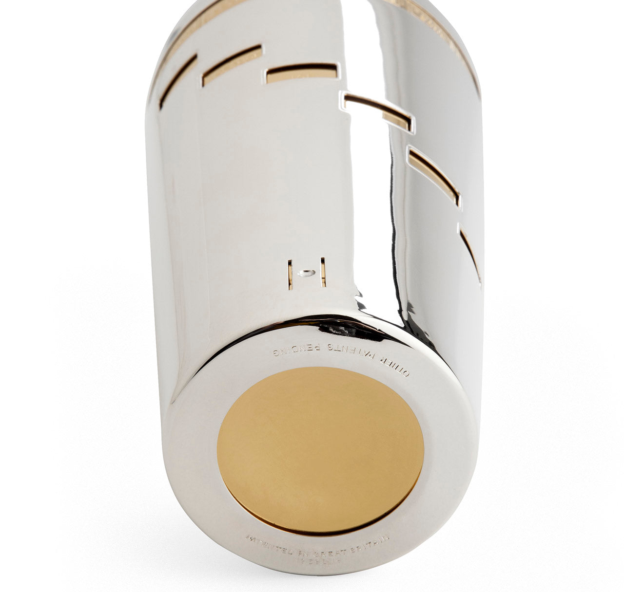 Napier "Tells You How" Two-Tone Cocktail Shaker – Silver & Gilt Dial