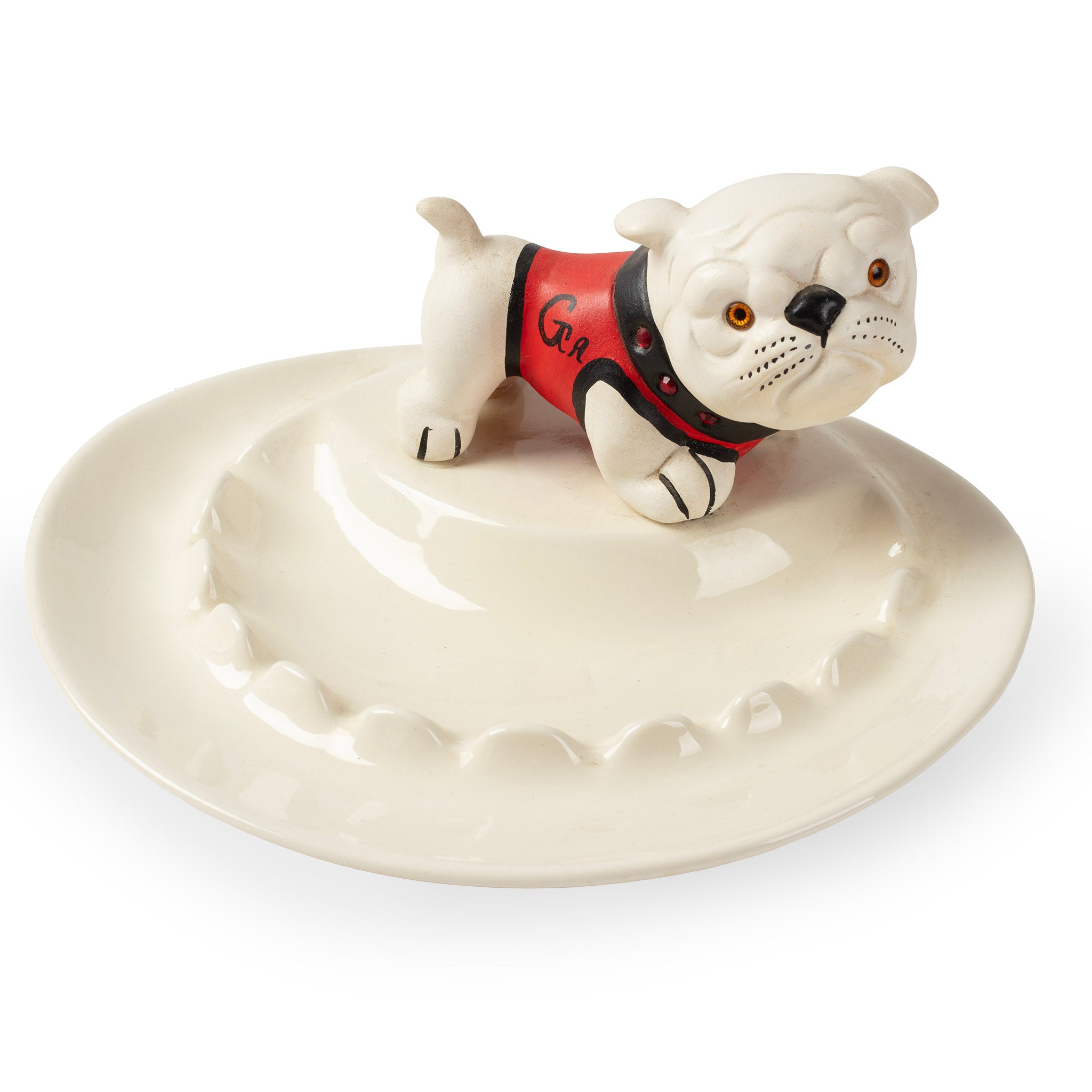 Georgia University Bulldog Ceramic Ashtray
