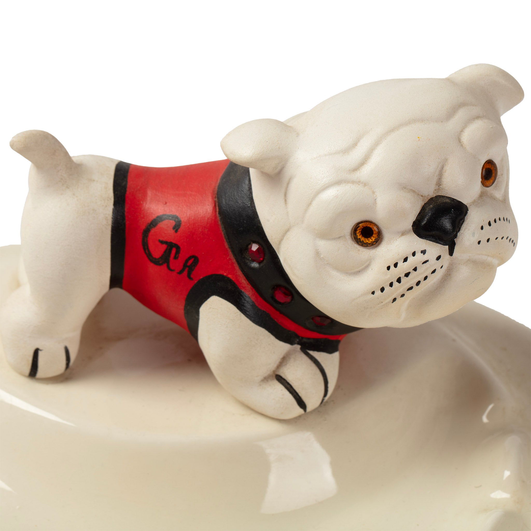 Vintage University of Georgia Bulldog Ceramic Ashtray