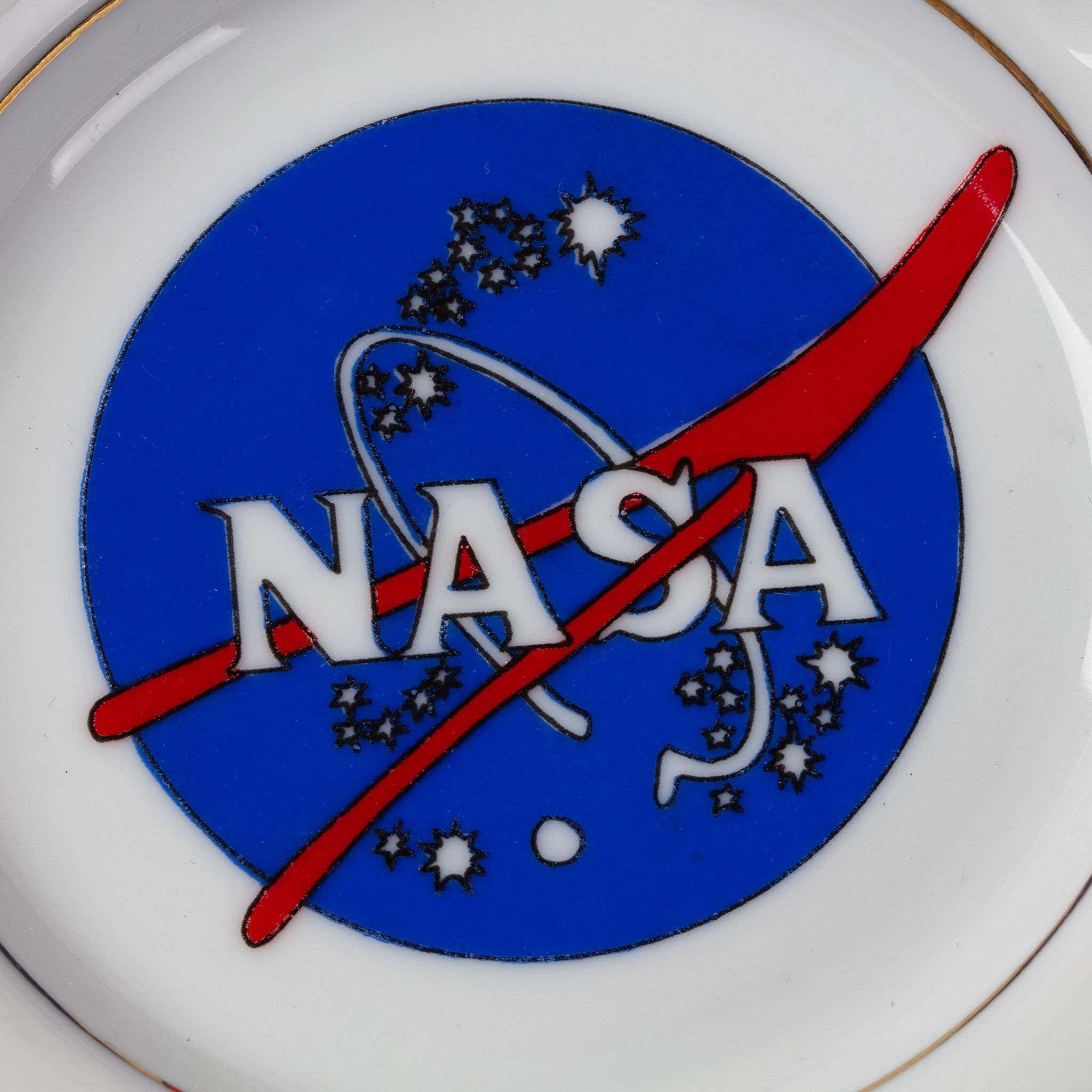 Vintage NASA Logo Ceramic Ashtray