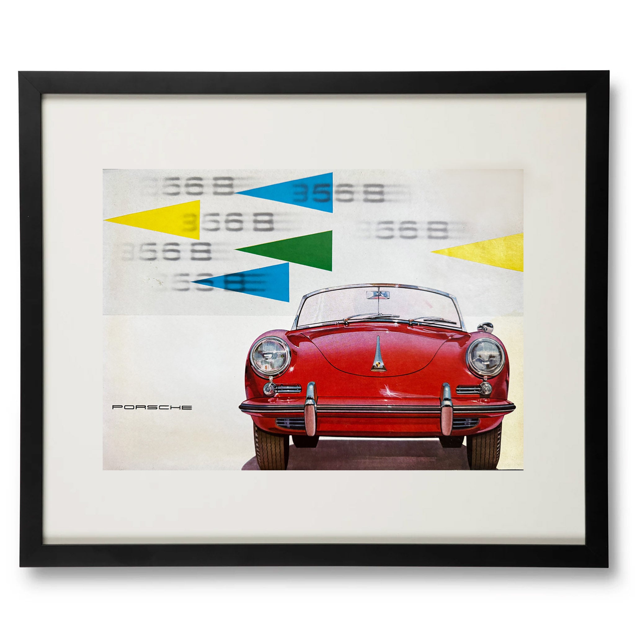 Framed 1961 Porsche 356B Original Brochure