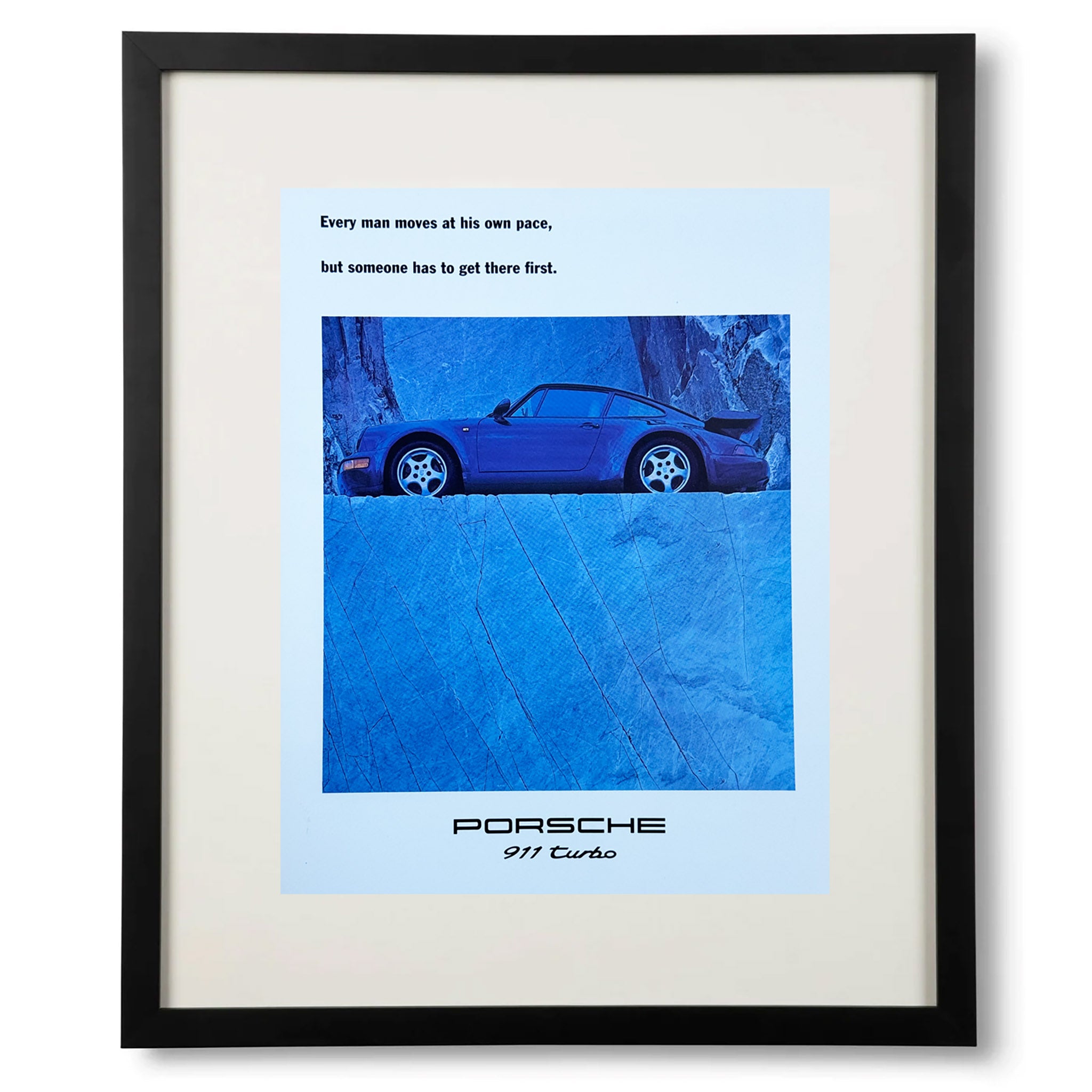 Framed Porsche 911 Turbo Advertisement