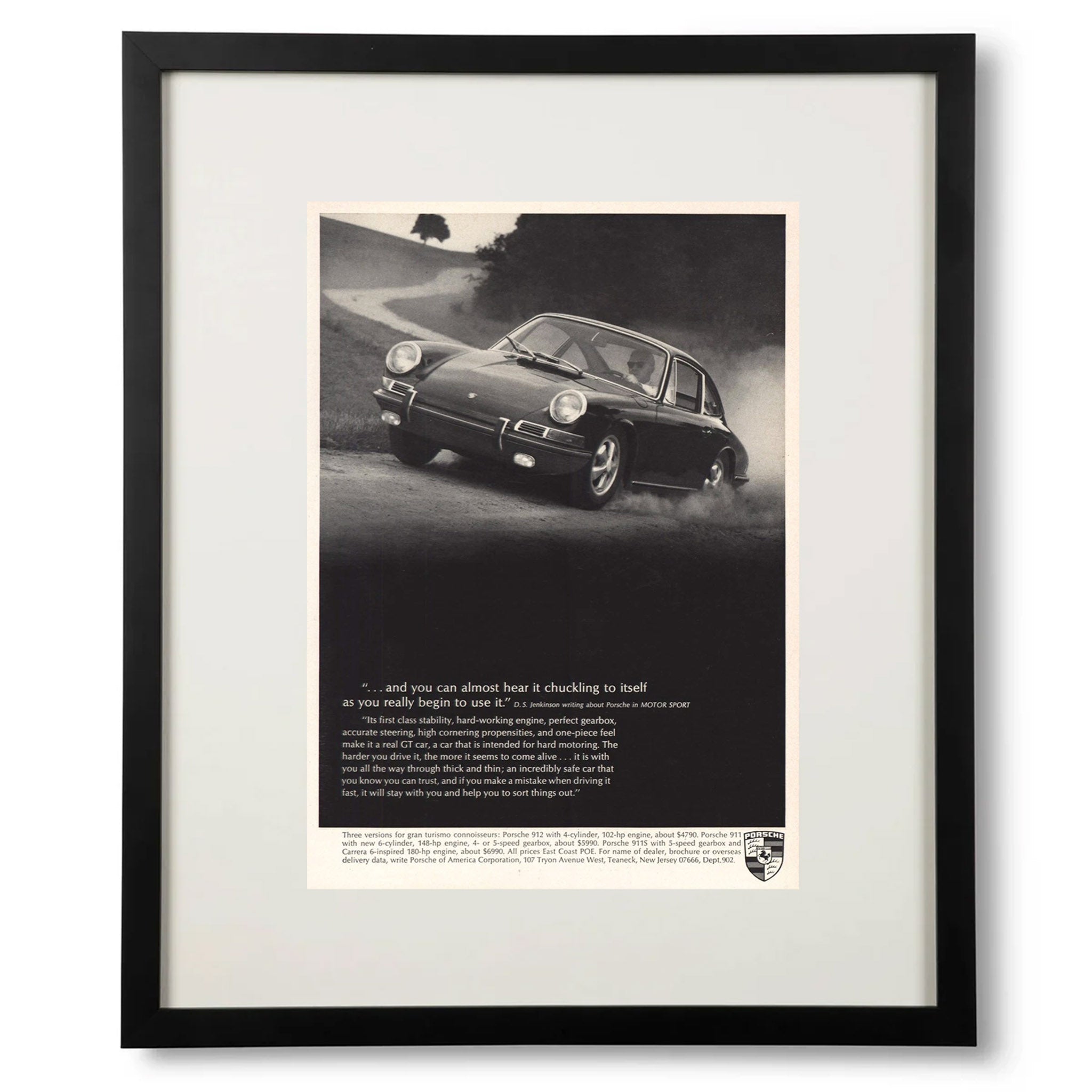 Framed Original Porsche 912 GT Advertisement