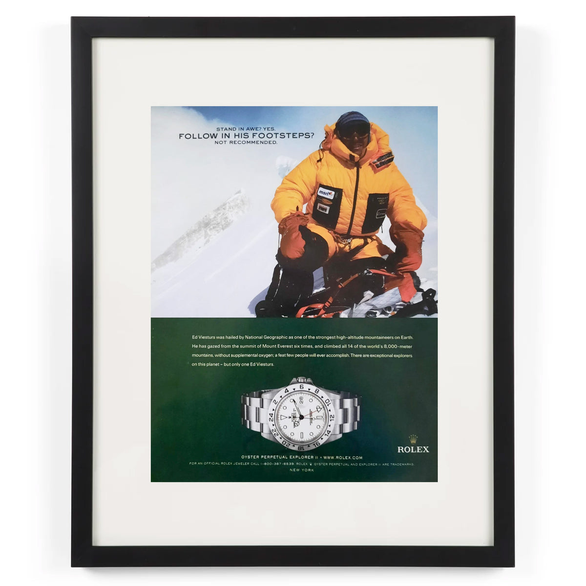 Framed Rolex Explorer II “Polar” Advertisement