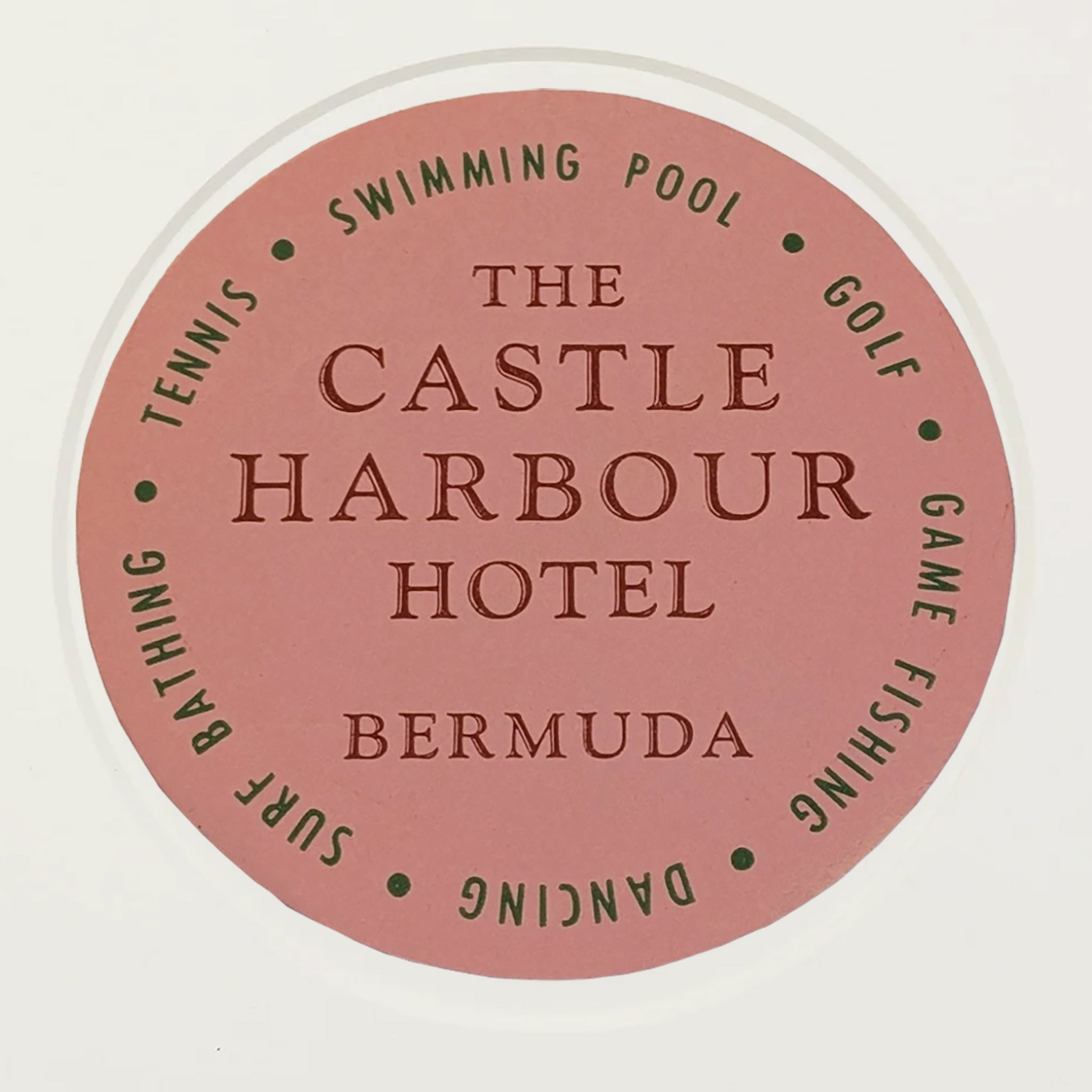 Castle Harbour Hotel Bermuda Luggage Label