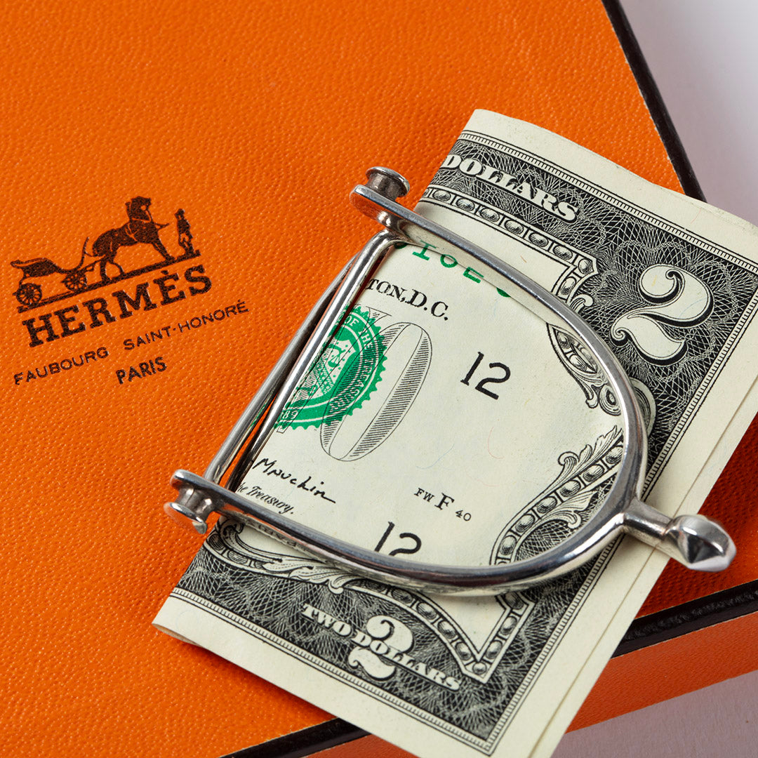 Vintage Hermès Sterling Silver Riding Spur Money Clip