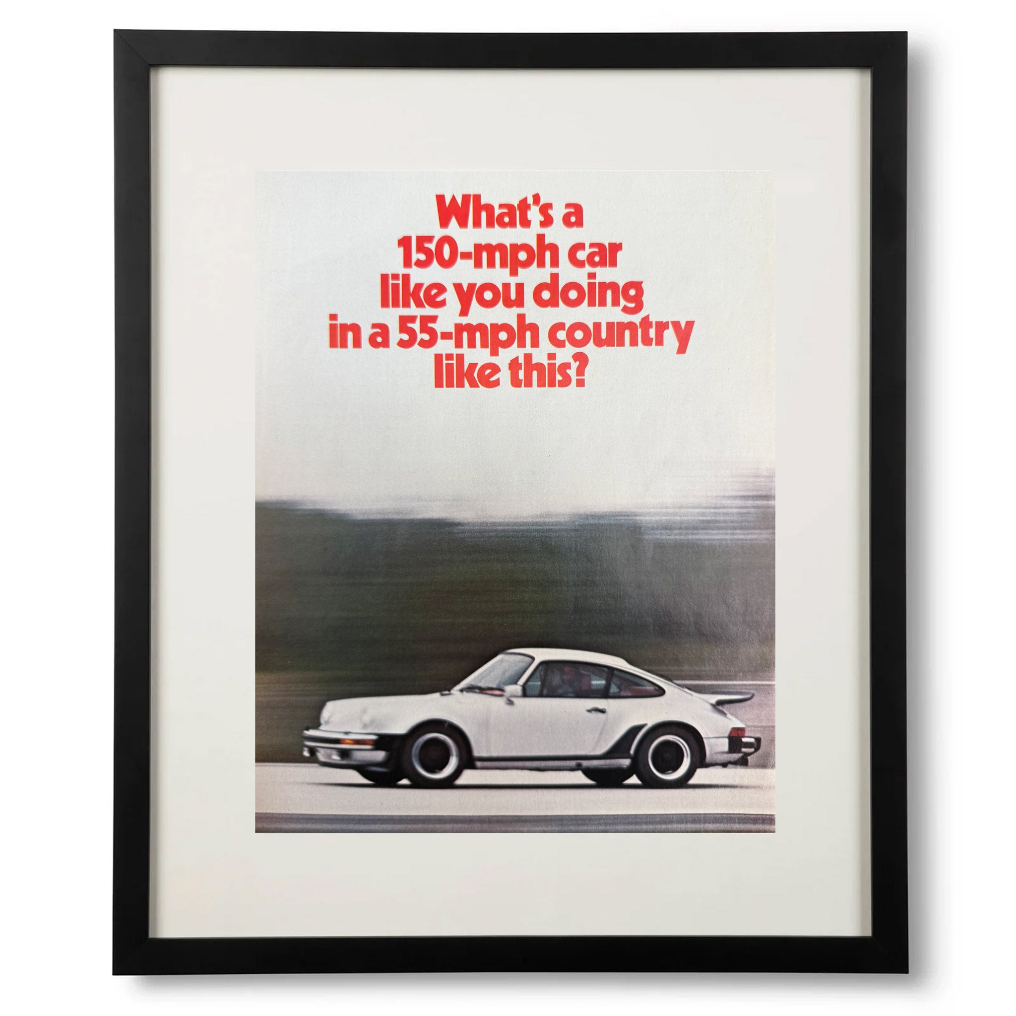Framed 1975 Porsche 911 Turbo Advertisement