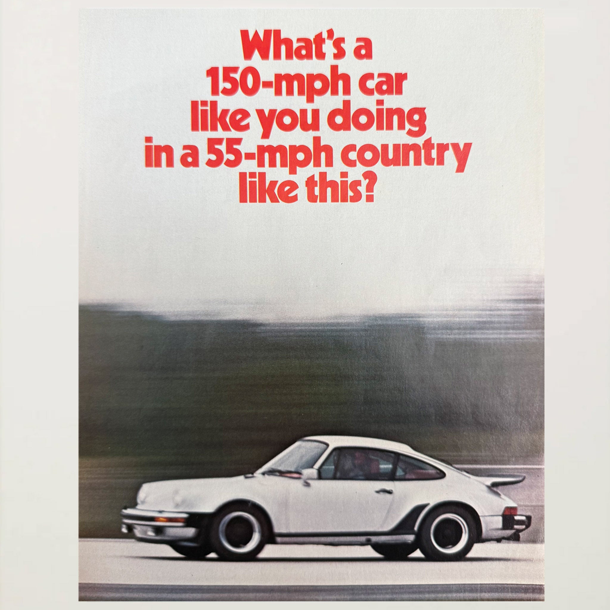 Framed 1975 Porsche 911 Turbo Advertisement