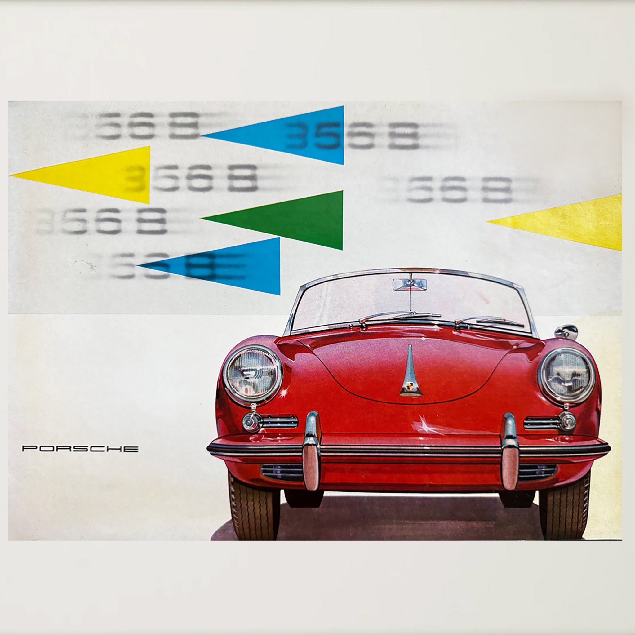 Framed 1961 Porsche 356B Original Brochure