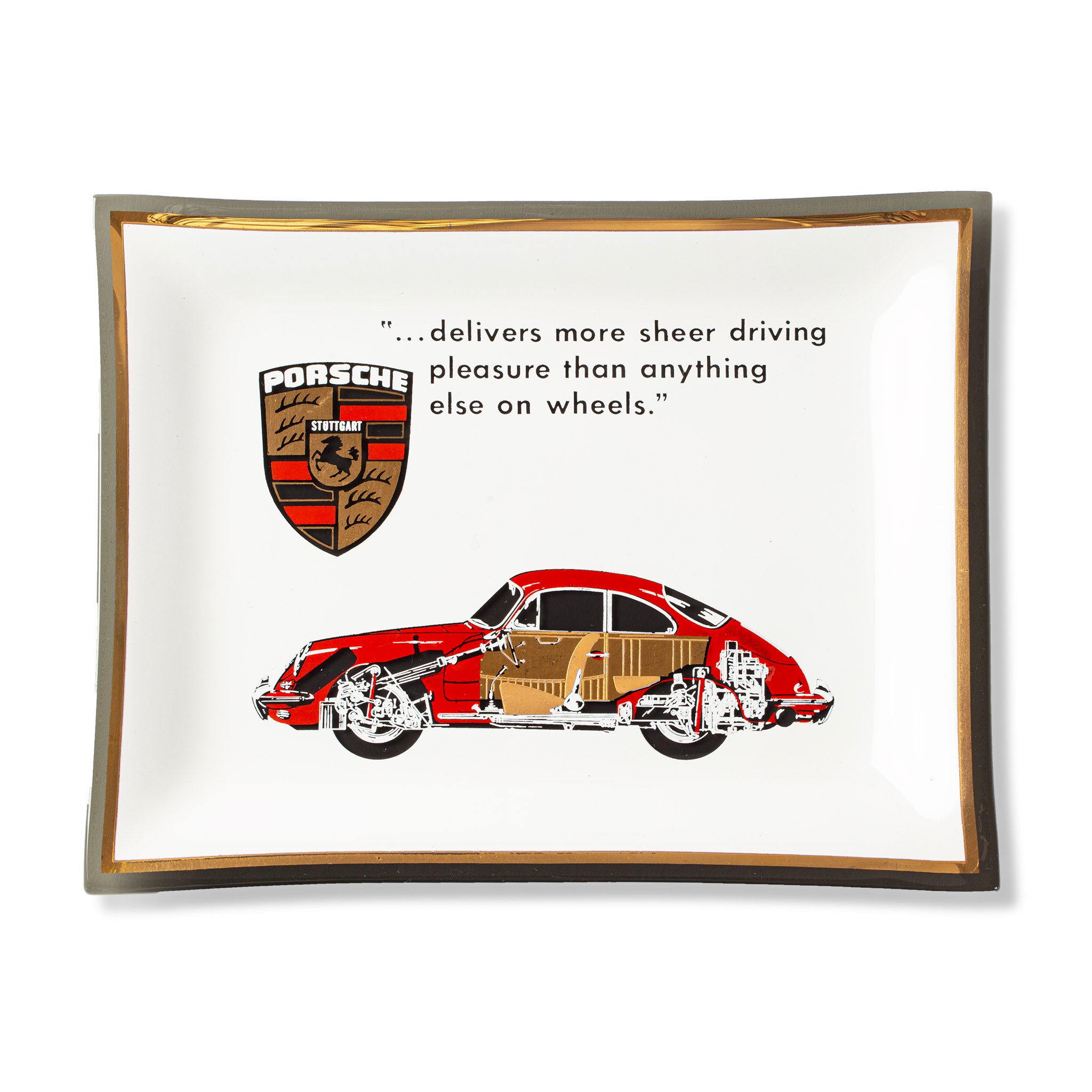 Vintage Porsche 356 Showroom Ashtray Dish