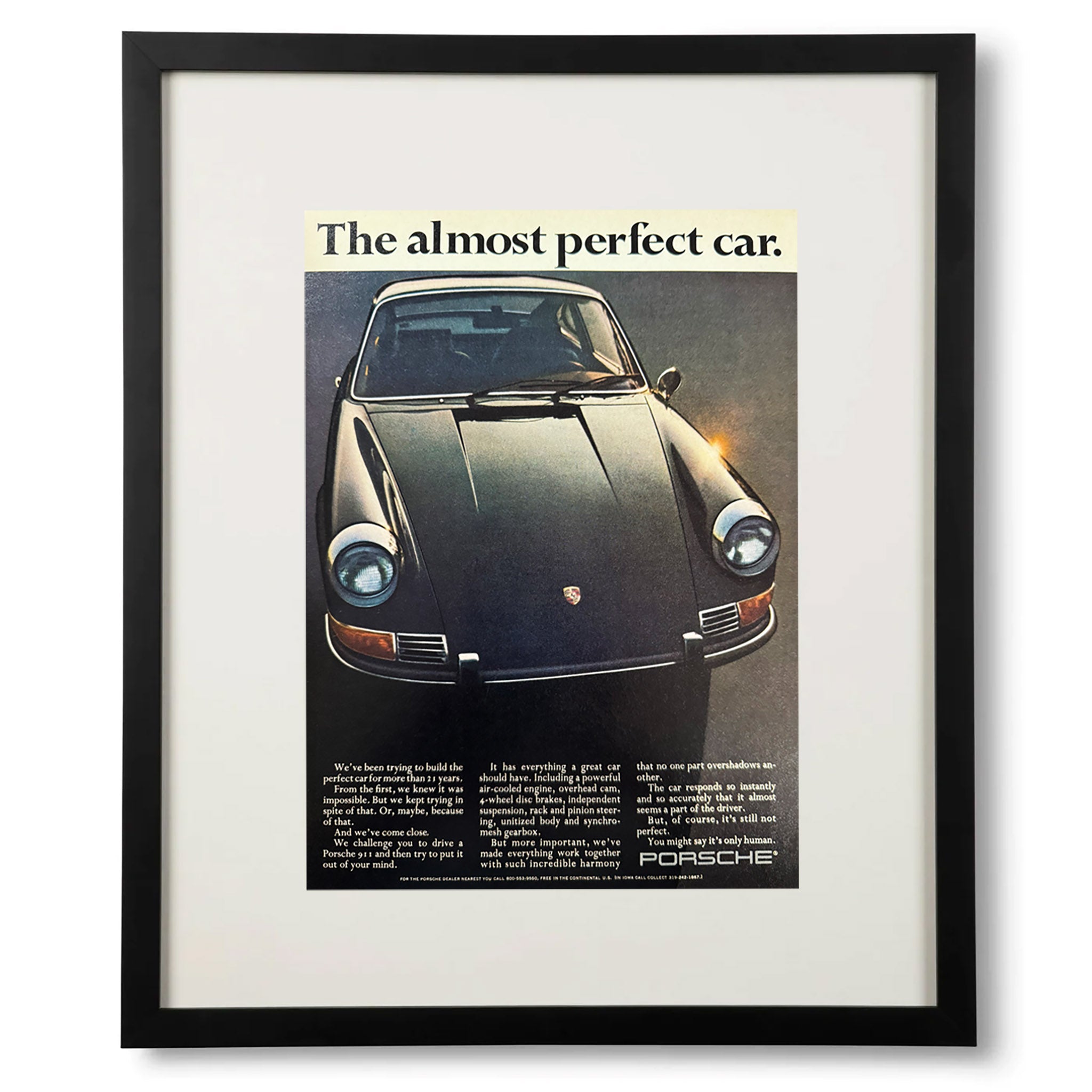 Framed Porsche 911 the Almost Perfect Car
