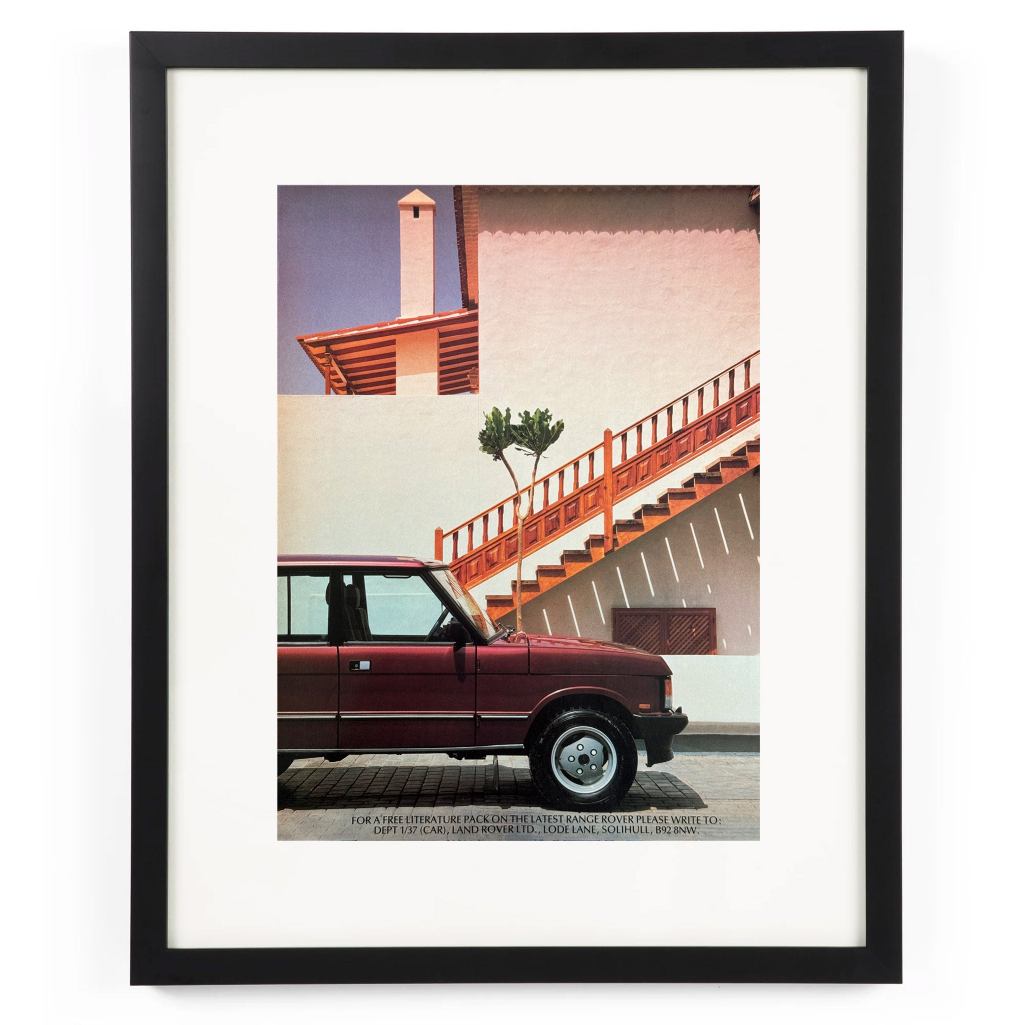 Framed Classic Range Rover Advertisement