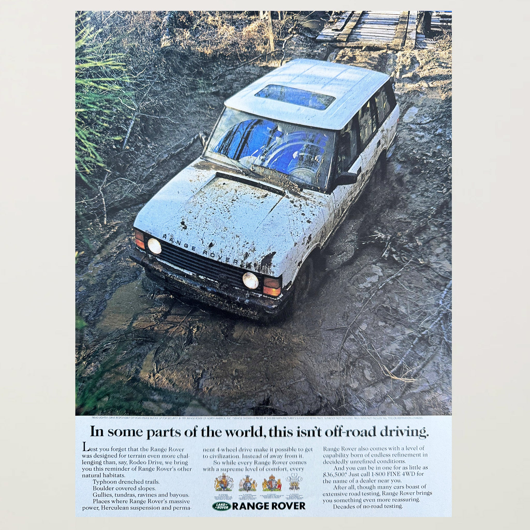 Framed Range Rover In Some Parts of the World Advertisement