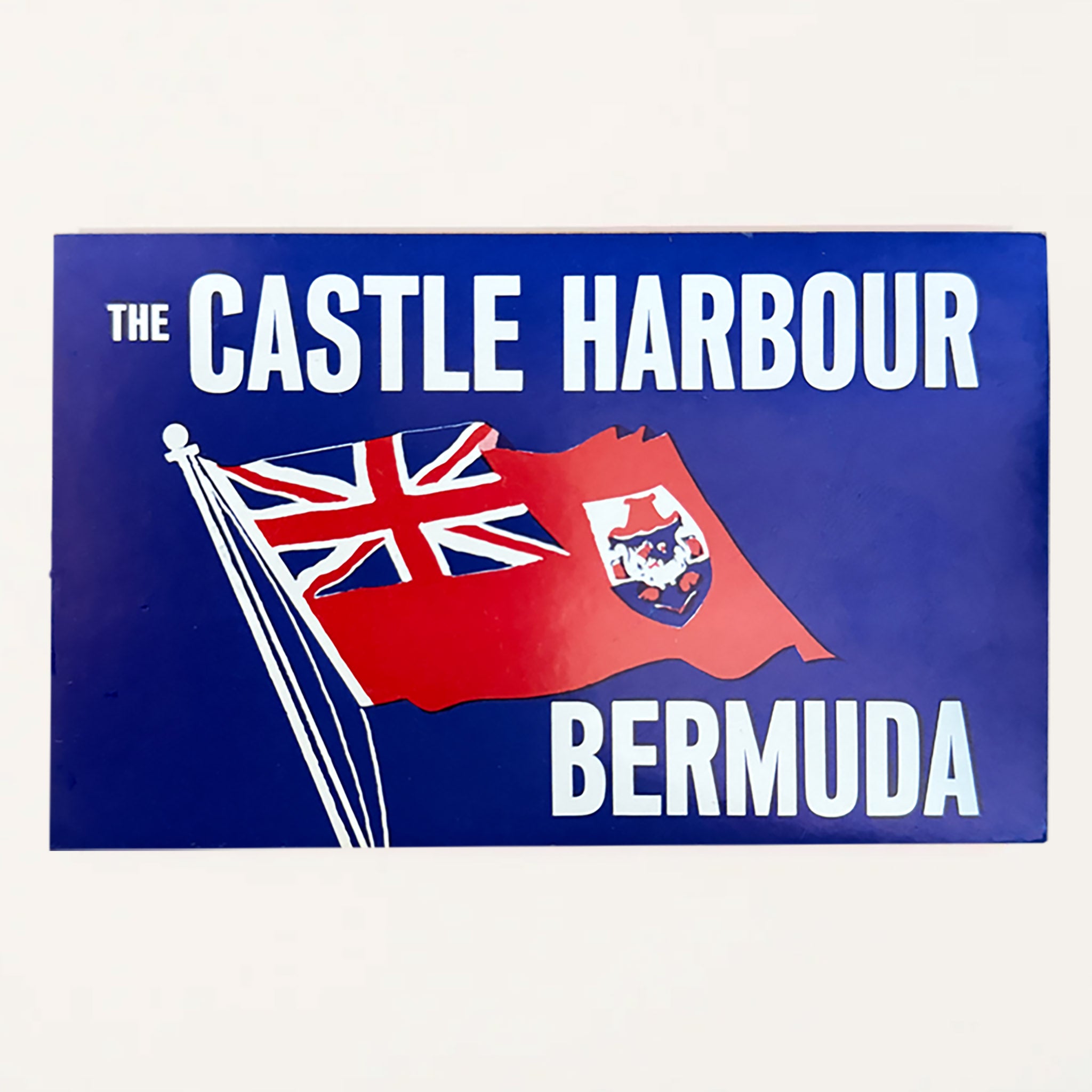 Framed Original Castle Harbour Hotel Bermuda Luggage Label
