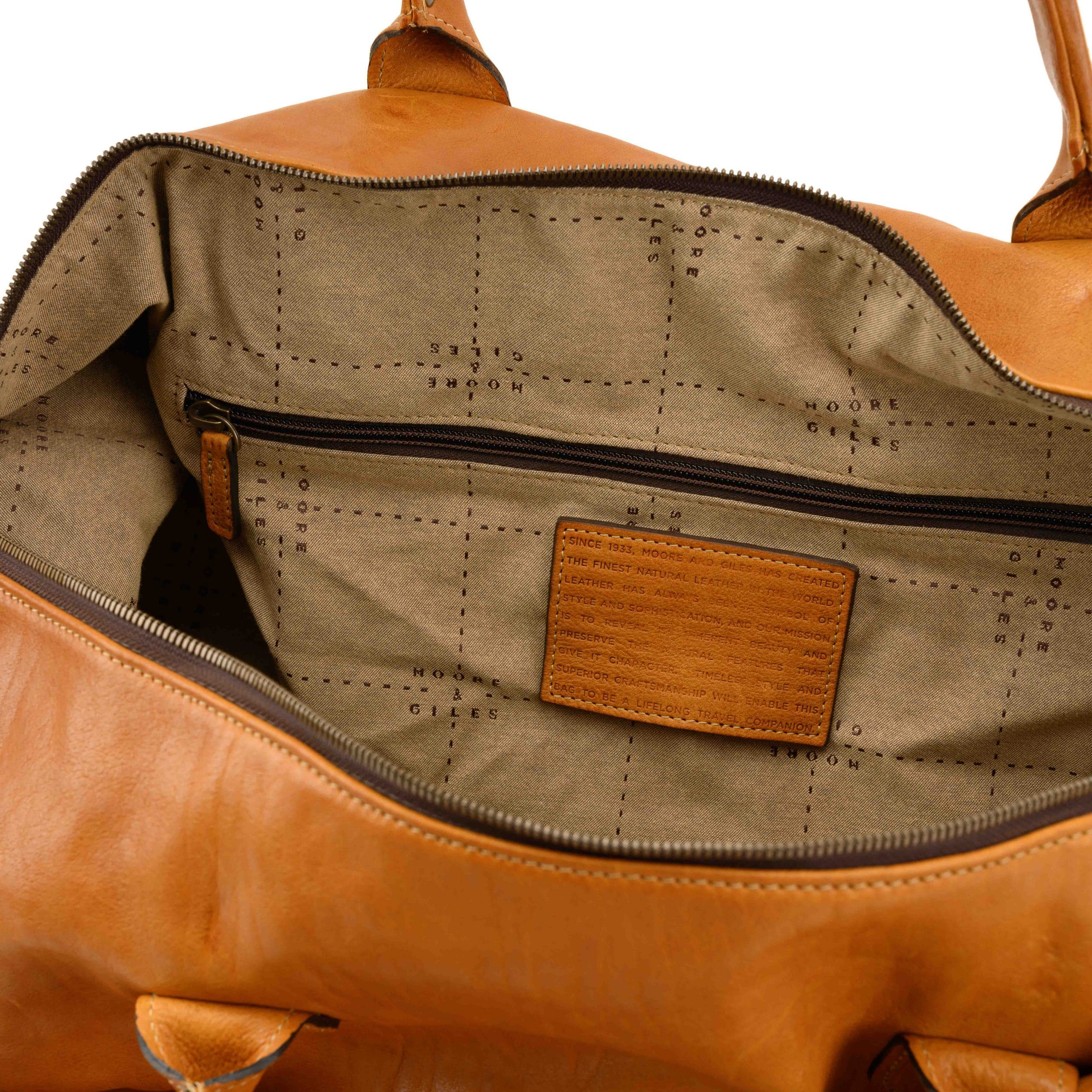 Moore & Giles Benedict Weekend Bag Modern Saddle