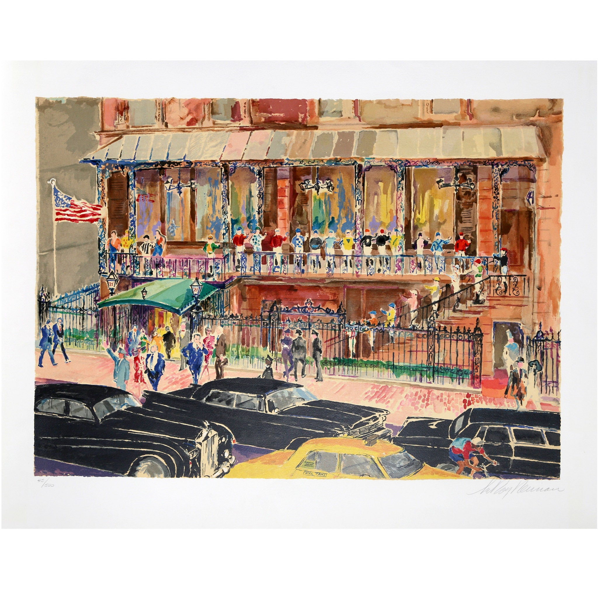 LeRoy Neiman The '21' Club (1990), Signed Serigraph