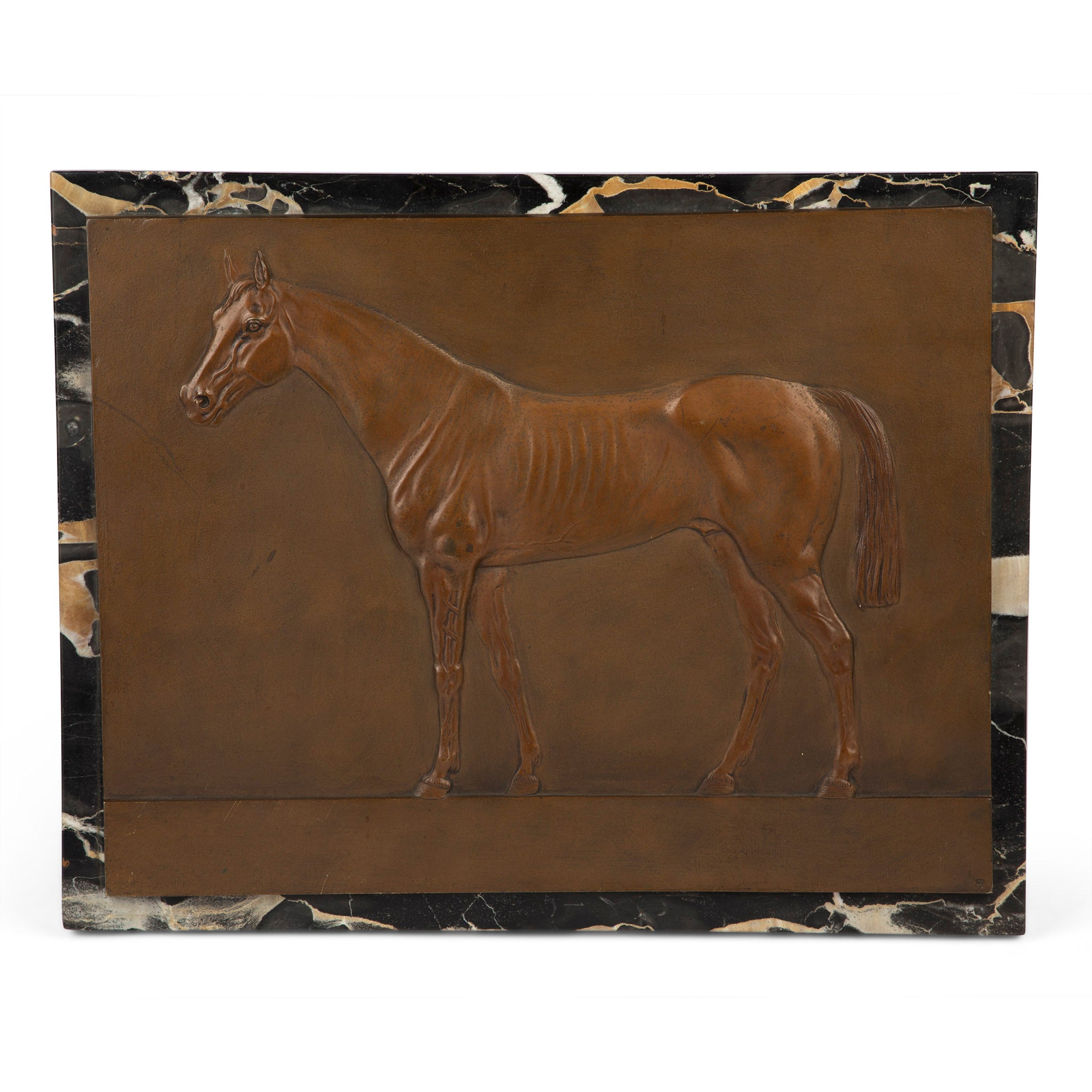 Bronze Horse Relief Sculpture