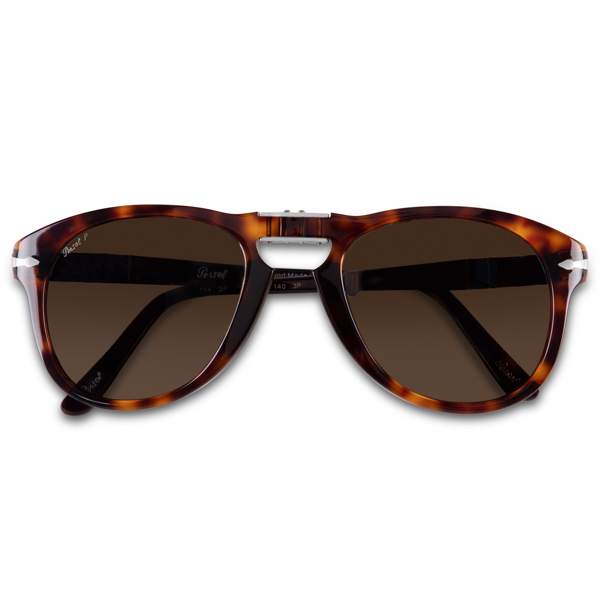 Persol 714 Folding Havana Polarized Brown Sunglasses