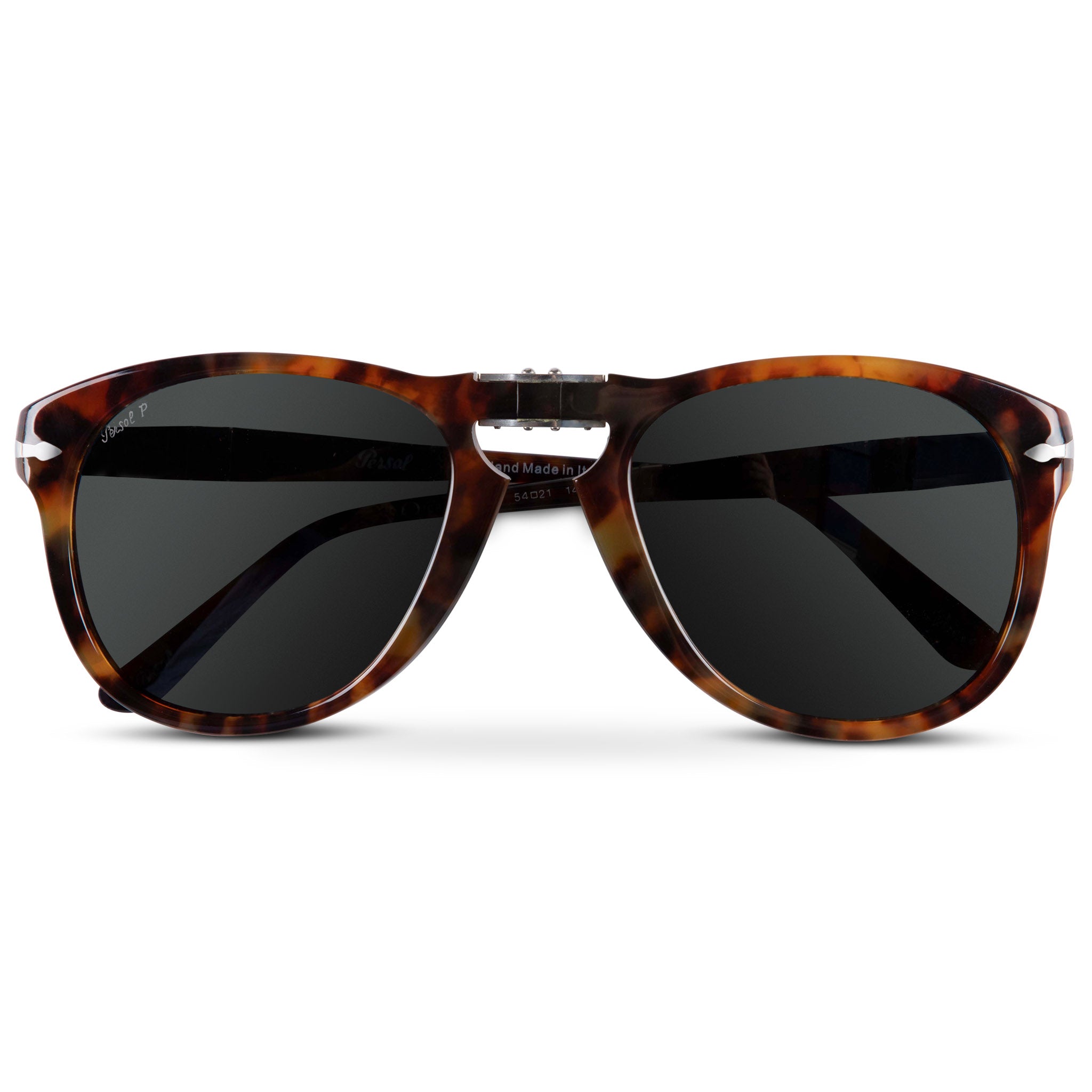 Persol 714 Folding Sun Havana with Polarized Gradient Blue