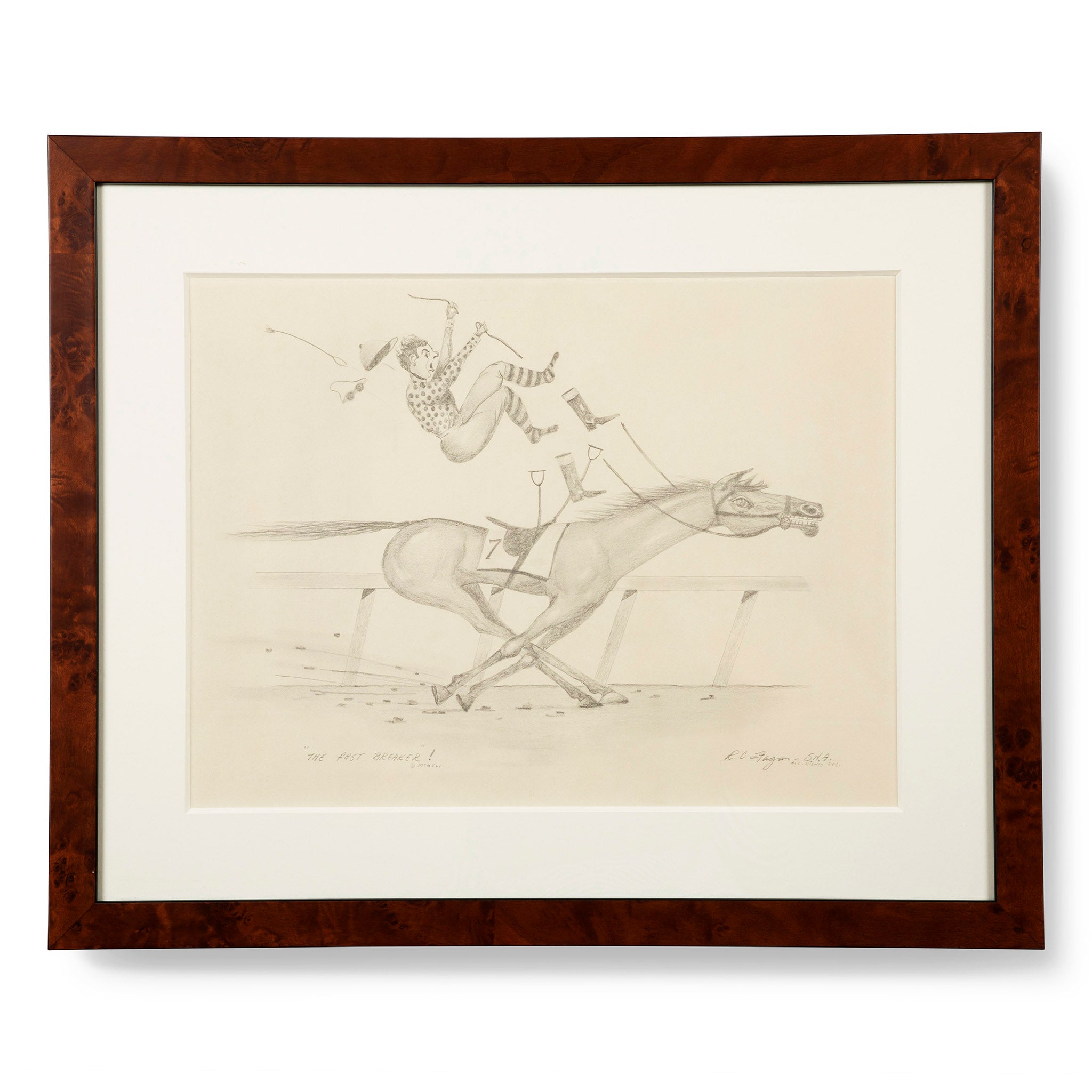 R.C. Fagan The Fast Breaker! Jockey Equestrian Print