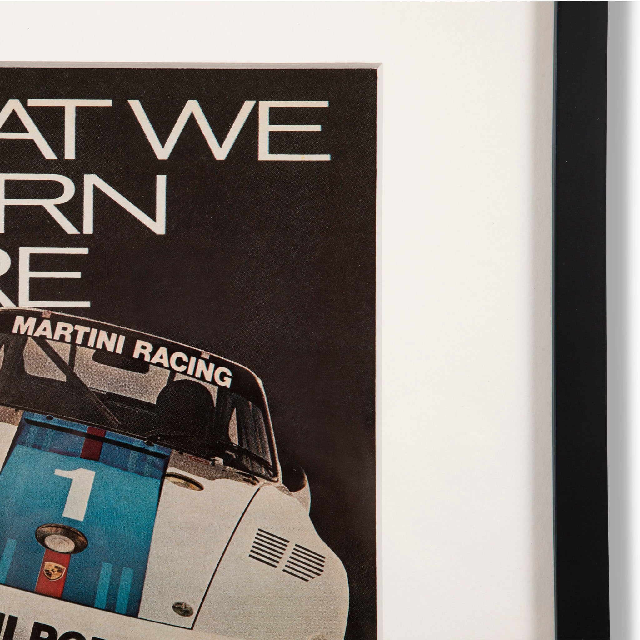 Vintage Martini Porsche Racing Advertisement