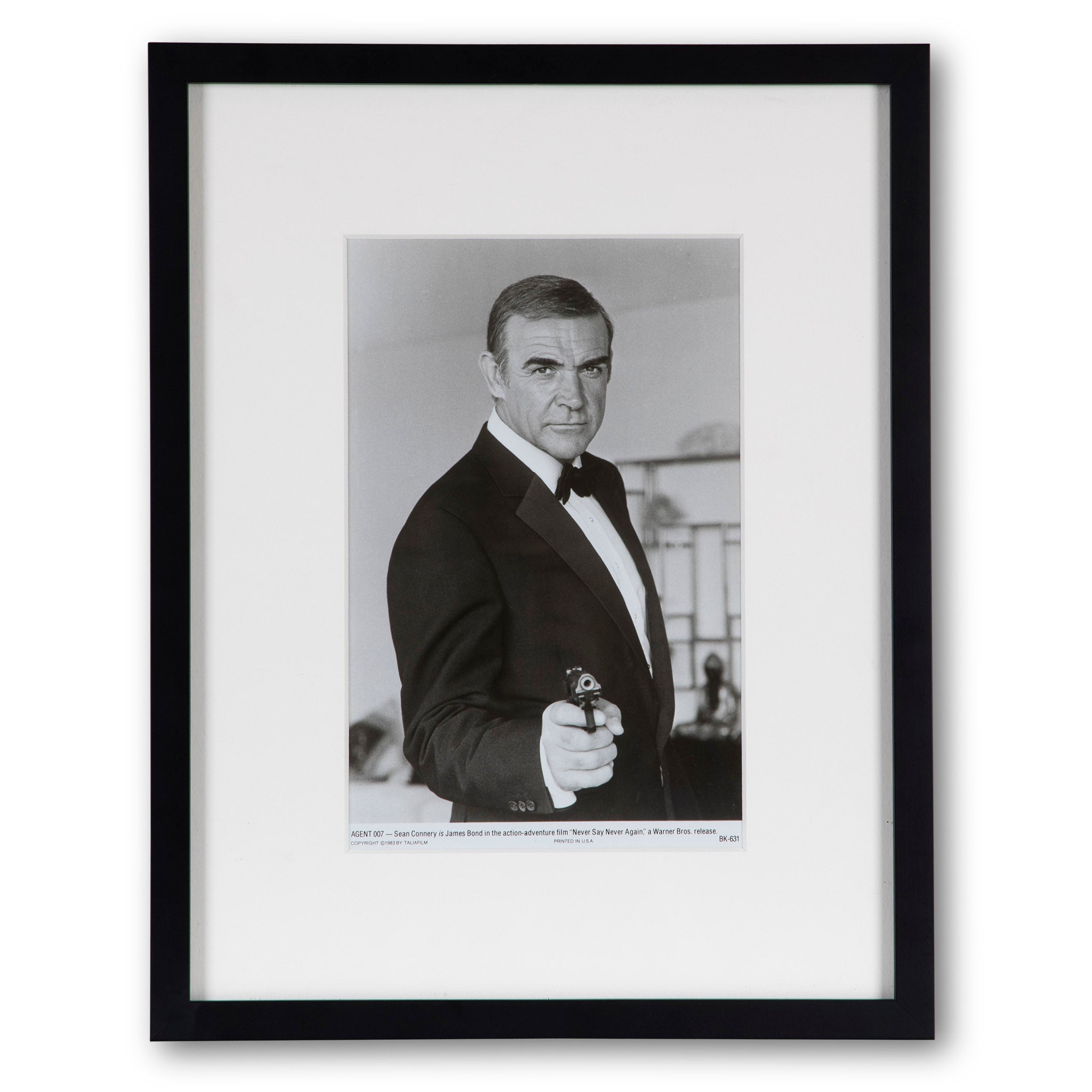 Framed Sean Connery 007 James Bond Photograph