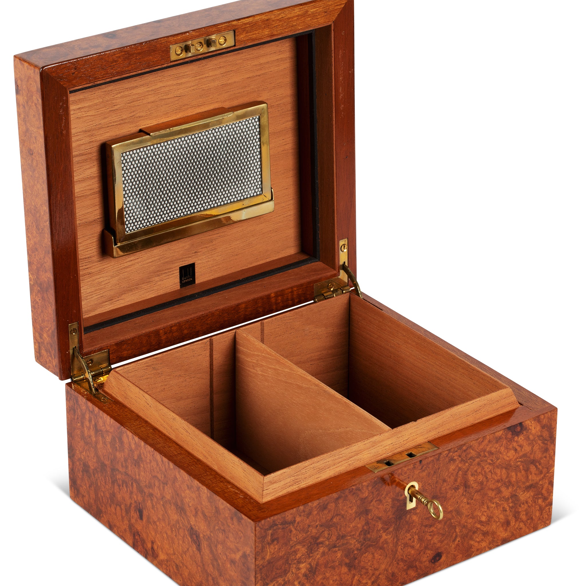 Dunhill Burl Wood Desktop Cigar Humidor