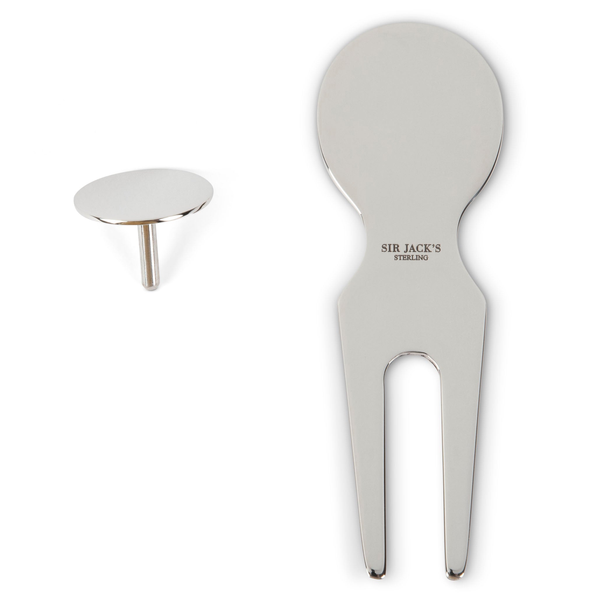 Sterling Silver Golf Divot Tool & Ball Marker Set