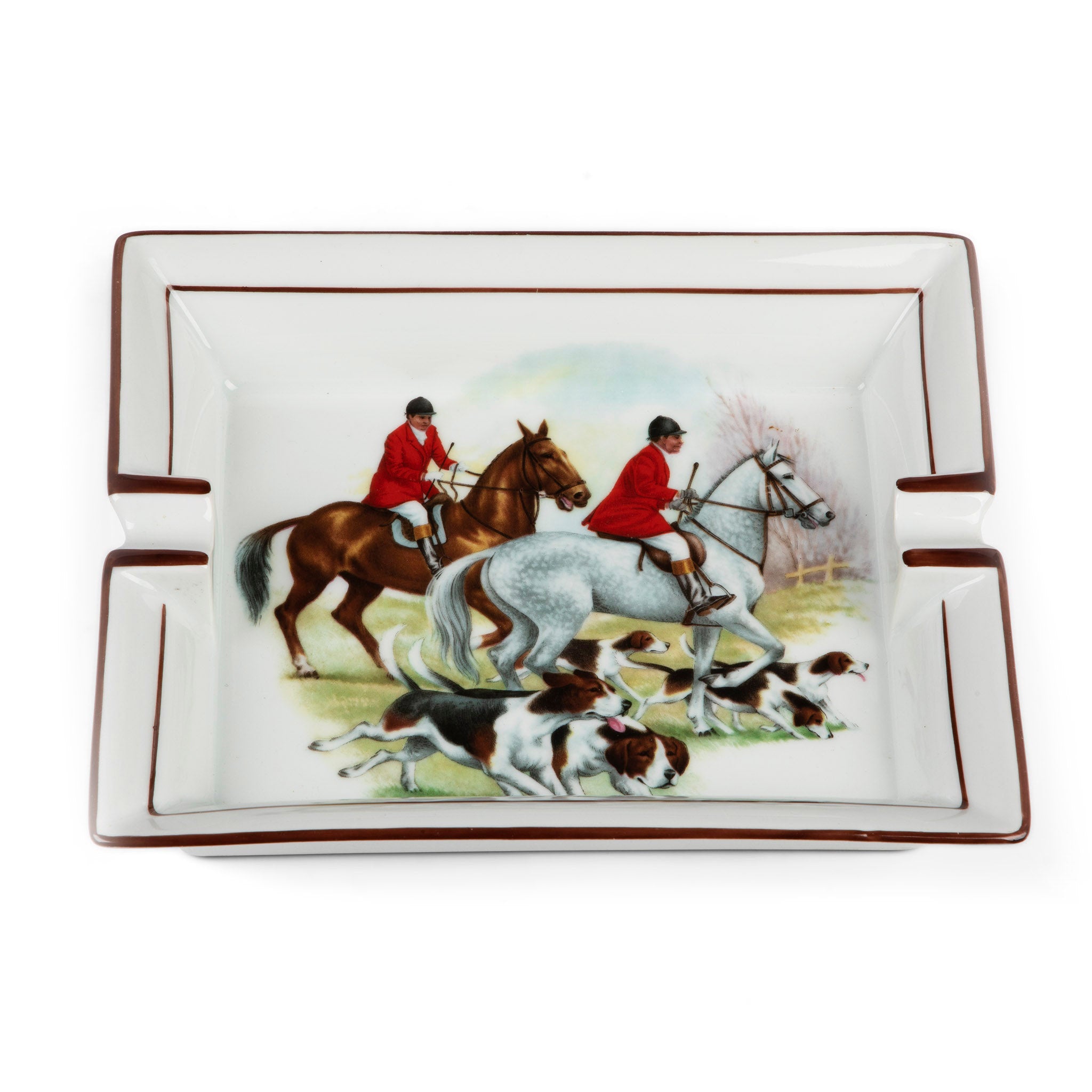 Abercrombie & Fitch Fox Hunting Scene Ashtray