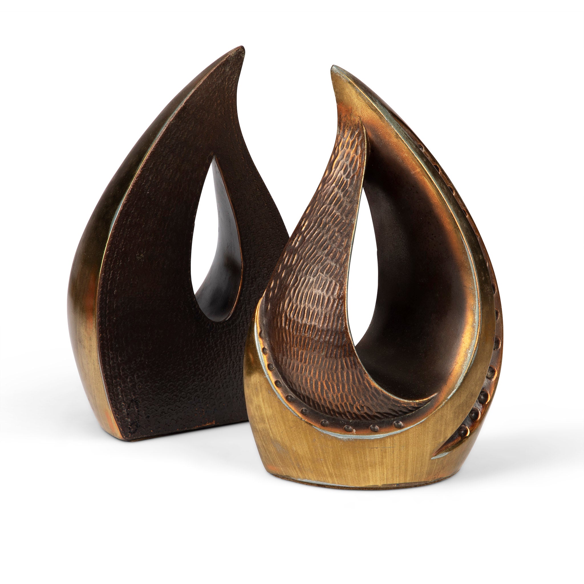 Ben Siebel Mid-Century Flame Bookends