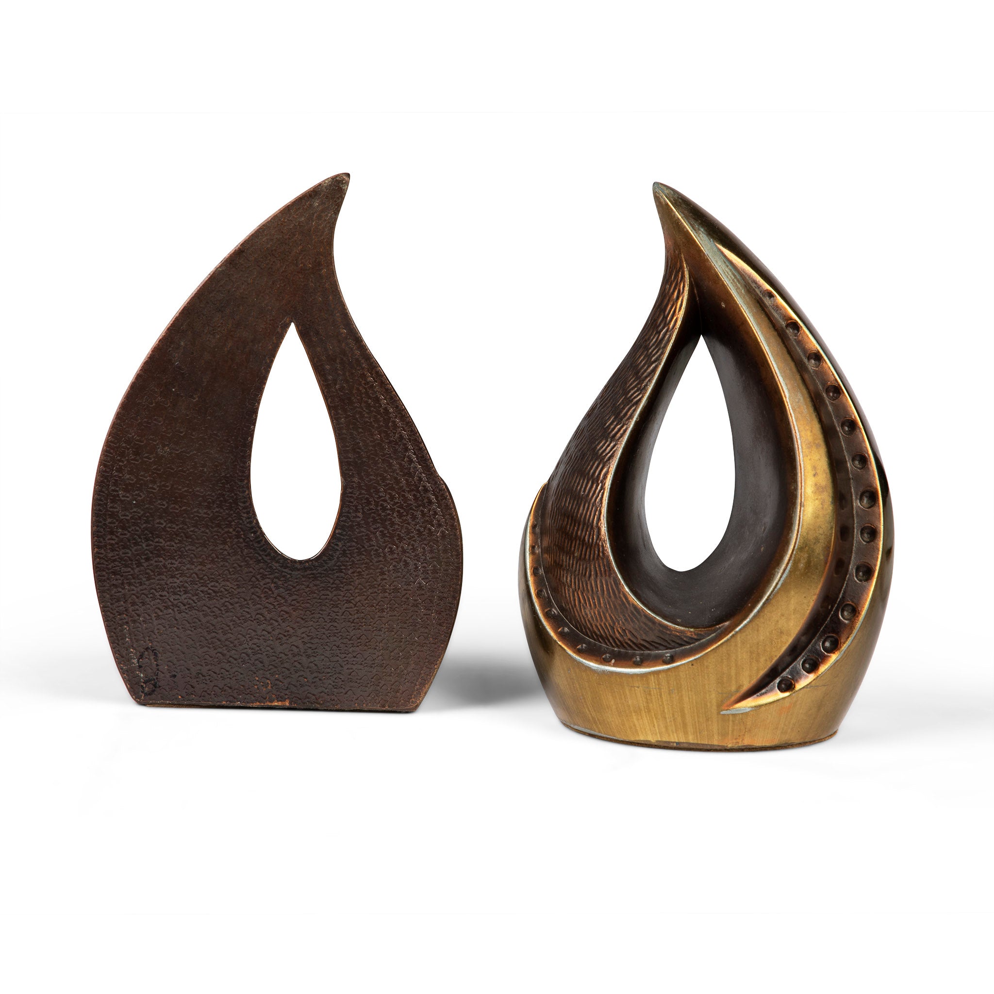Ben Siebel Mid-Century Flame Bookends