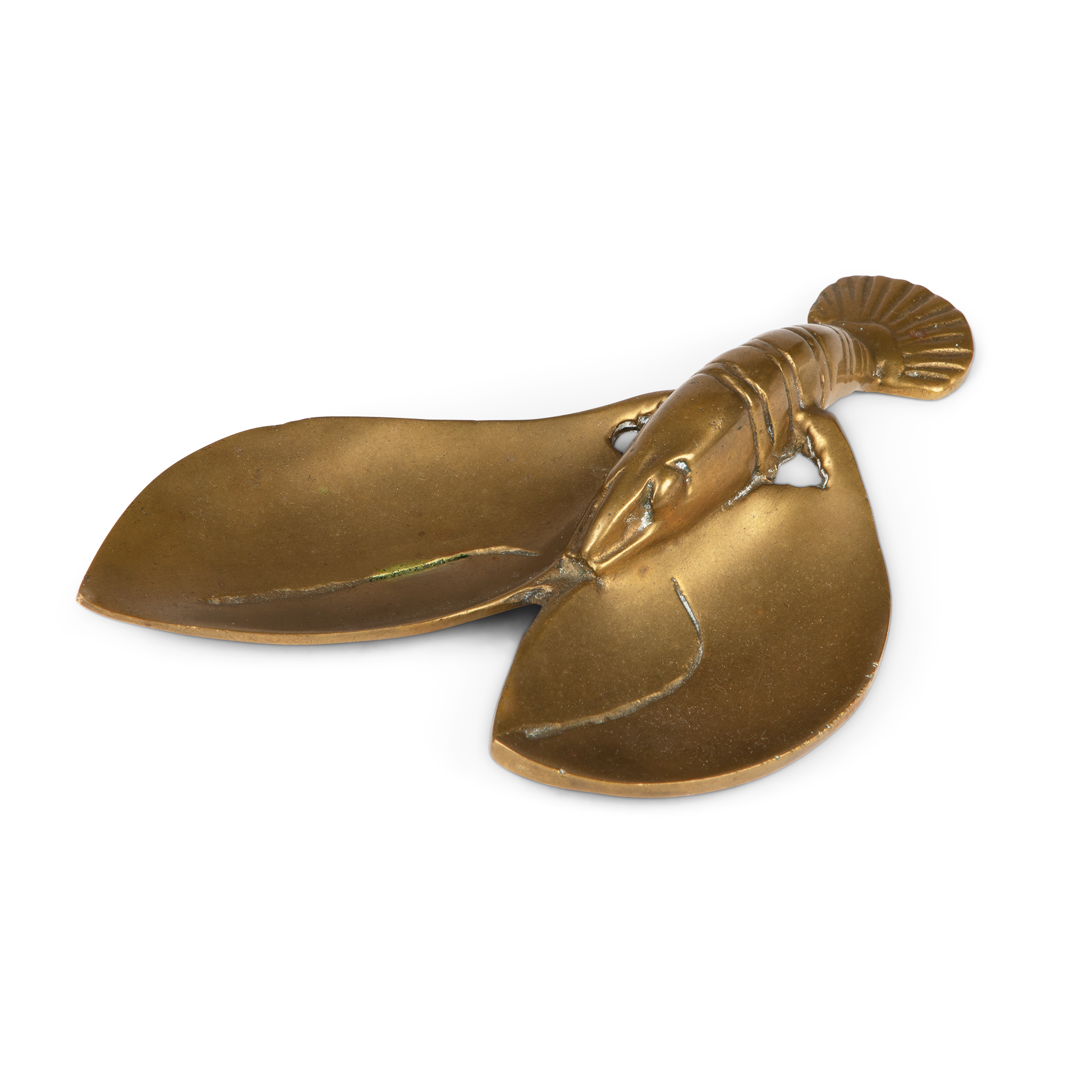 Vintage Brass Lobster Ashtray Dish
