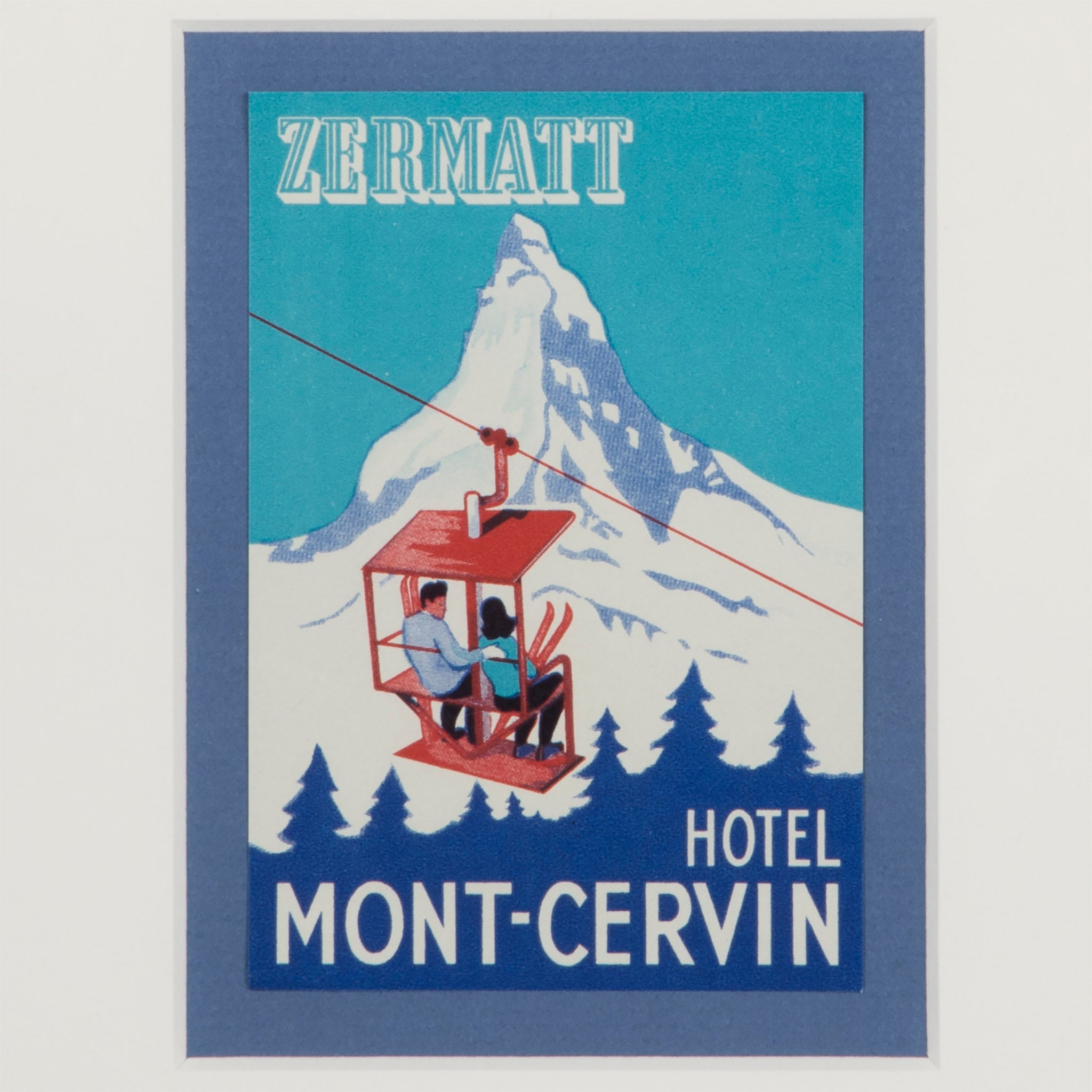 Zermatt Hotel Mont-Cervin Luggage Label
