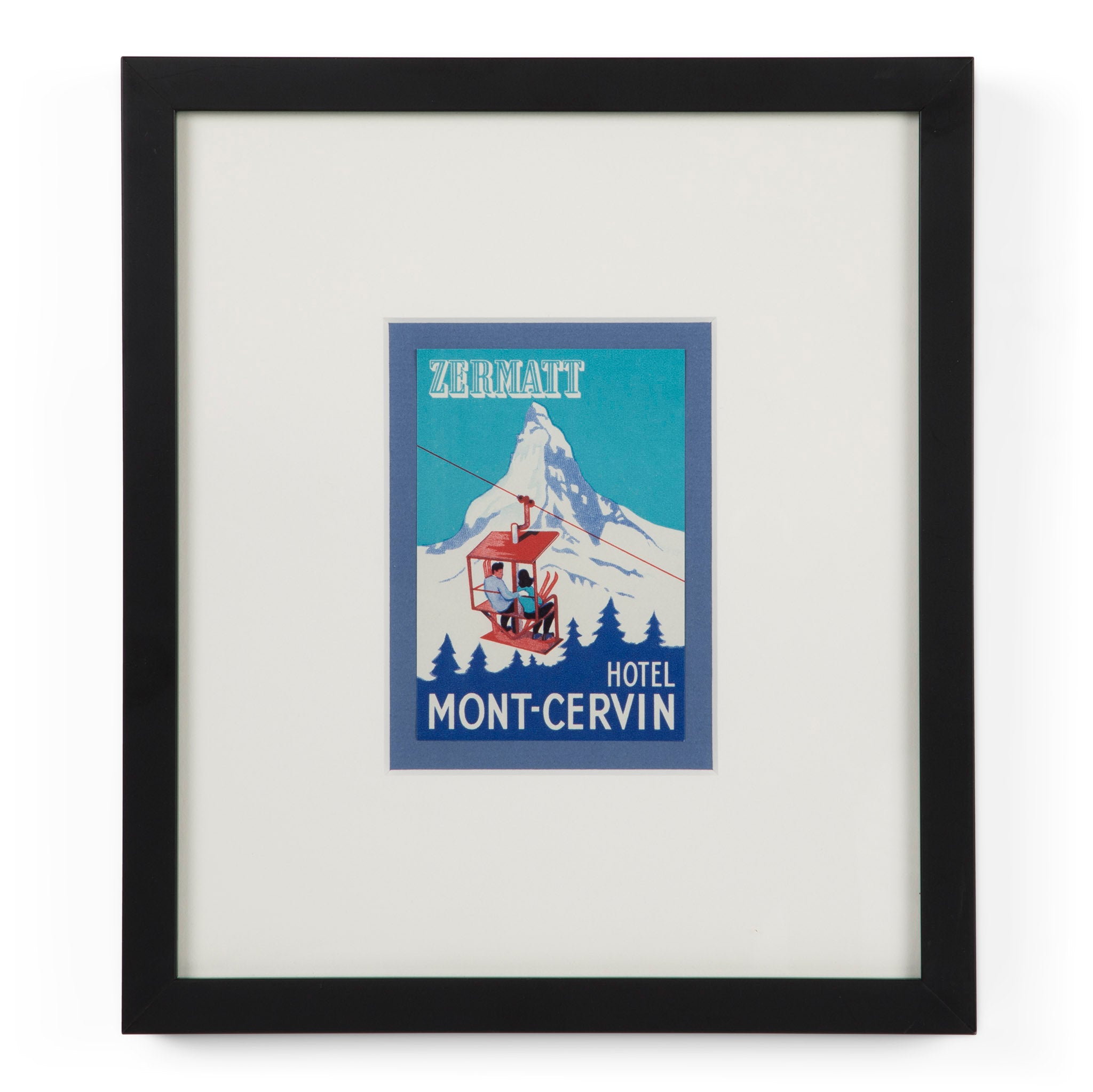 Zermatt Hotel Mont-Cervin Luggage Label