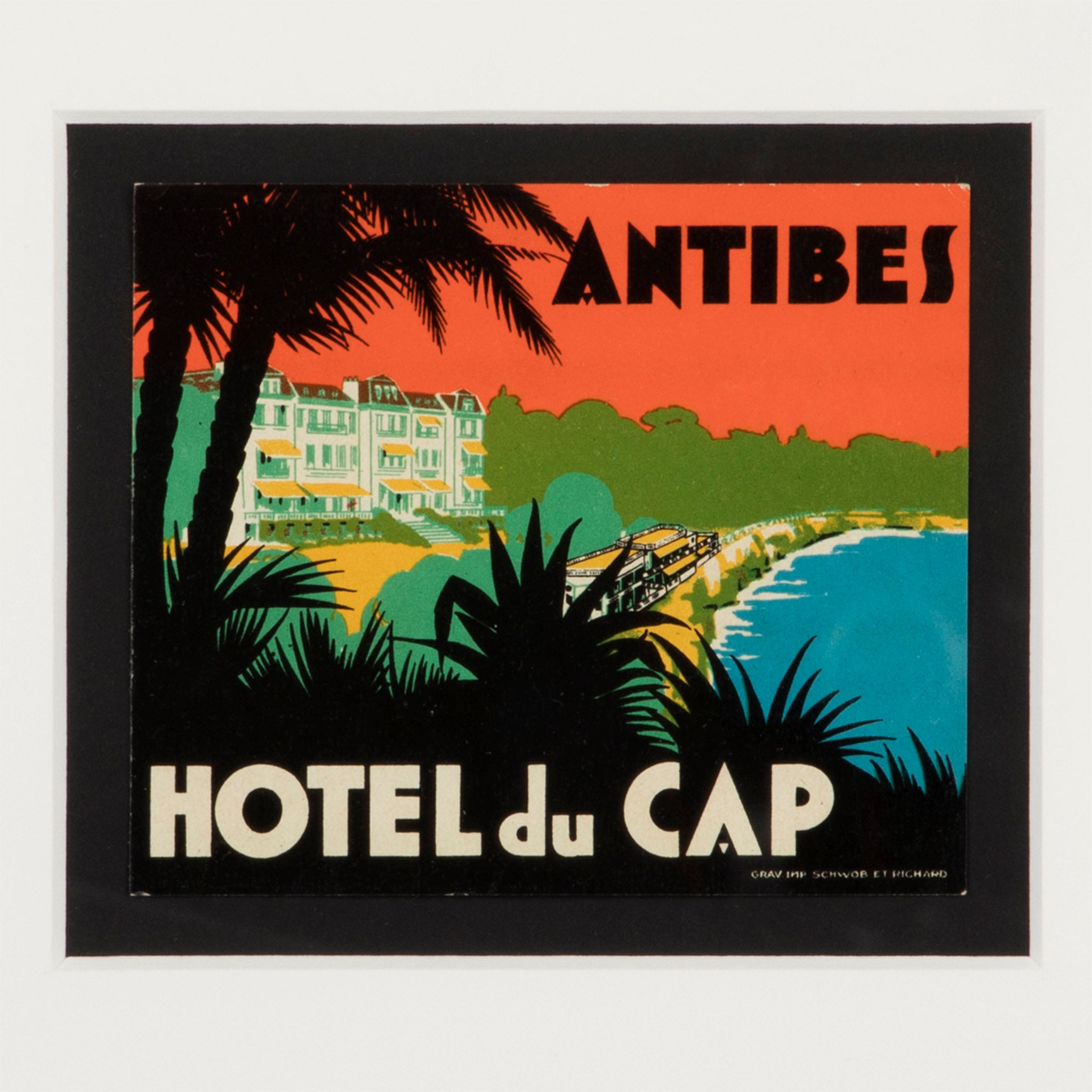 Hotel du Cap Antibes Luggage Label