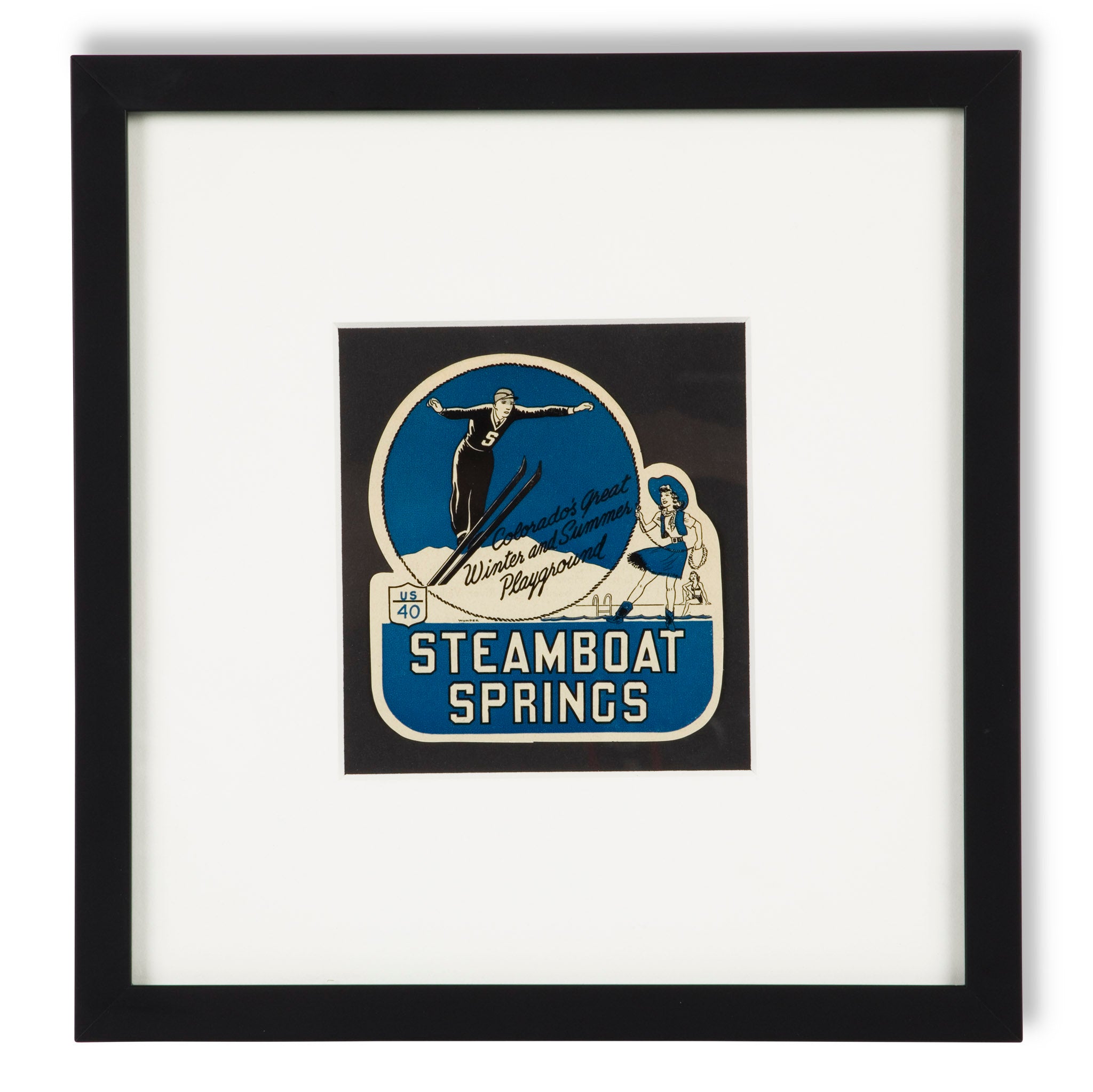 Steamboat Springs Colorado Luggage Label