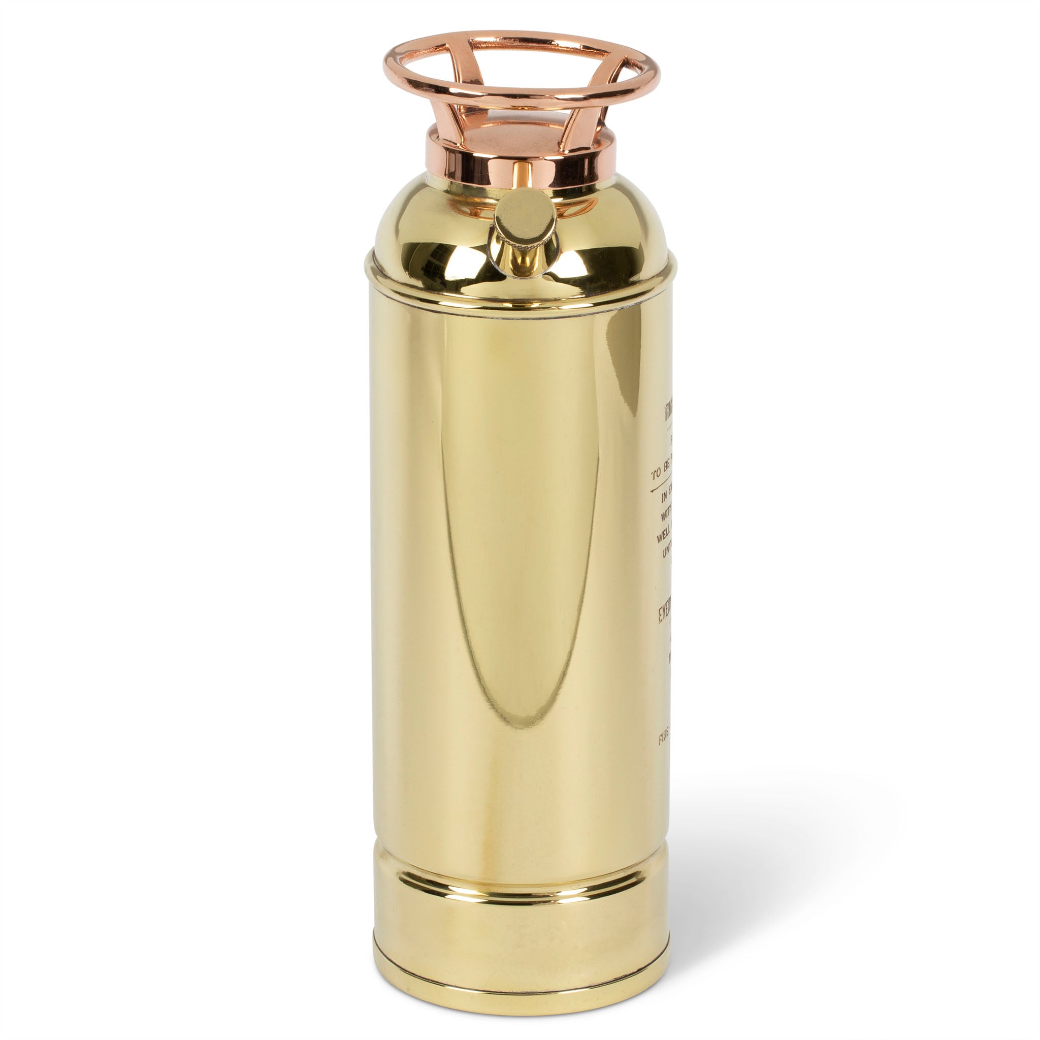Vintage Brass & Copper Thirst Extinguisher Cocktail Shaker