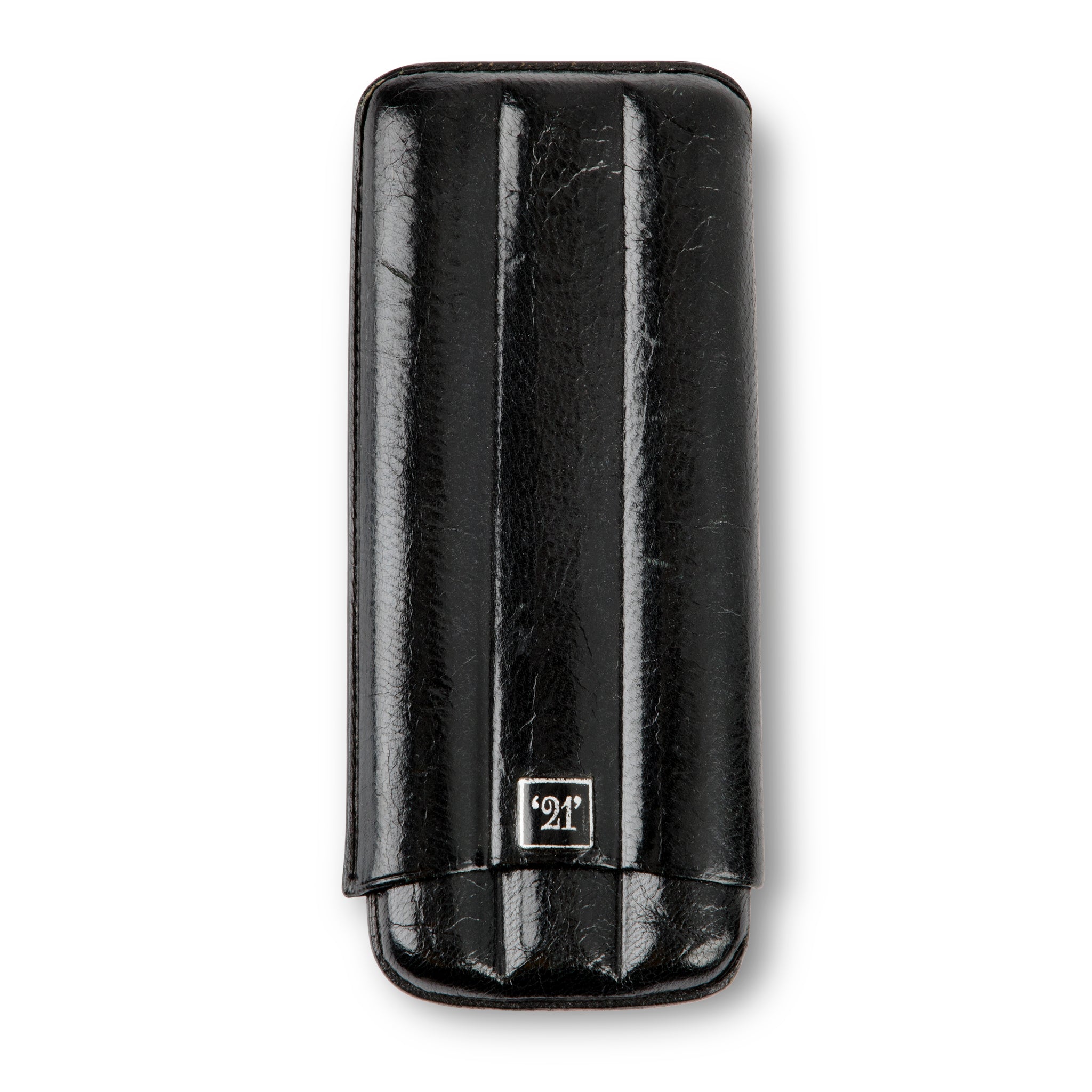 '21' Club New York Black Leather Cigar Case