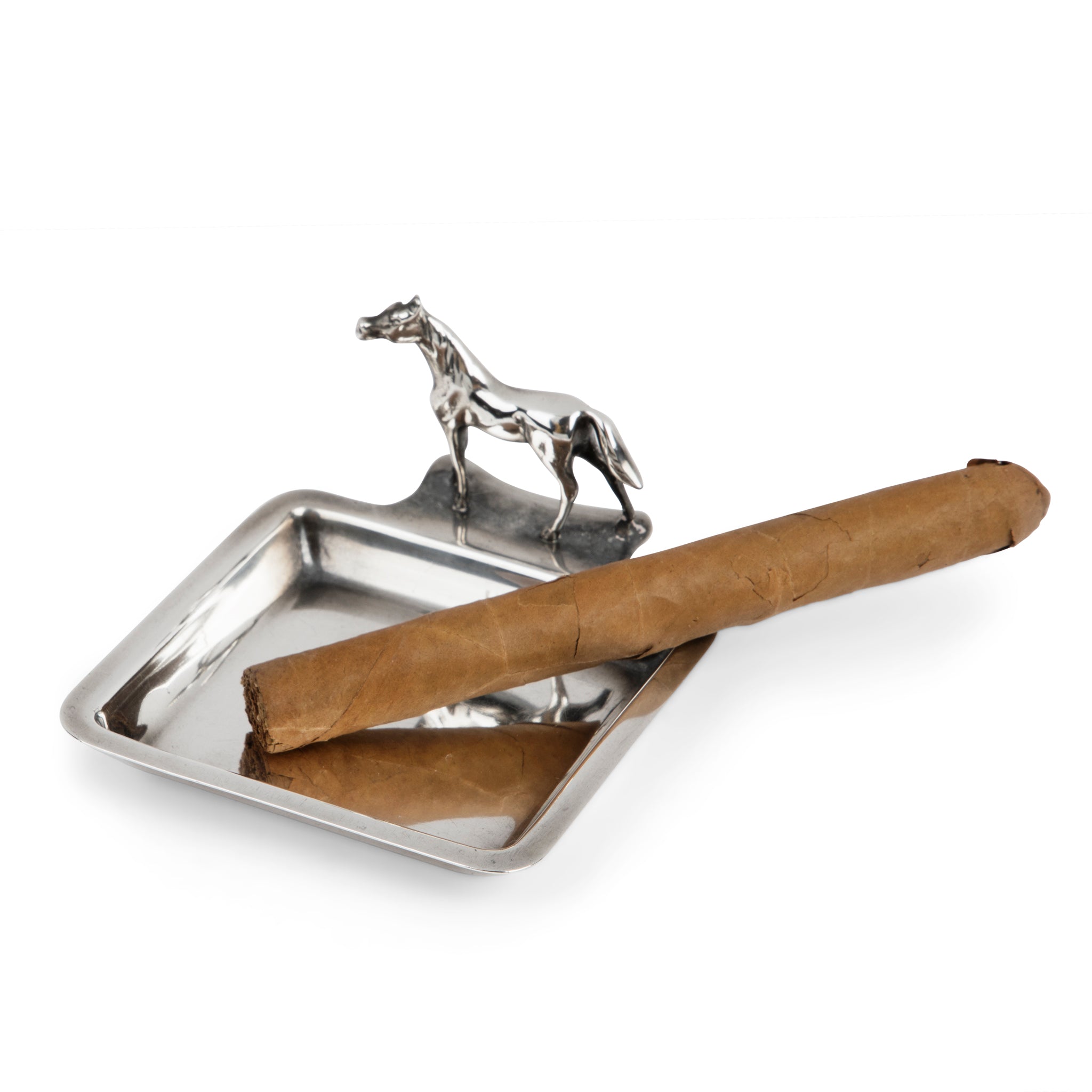 Herbst and Wassall Sterling Thoroughbred Ashtray