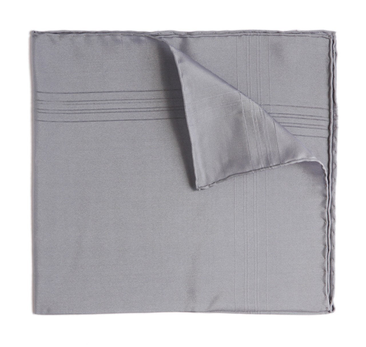 Benson & Clegg Grey Silk Pocket Square